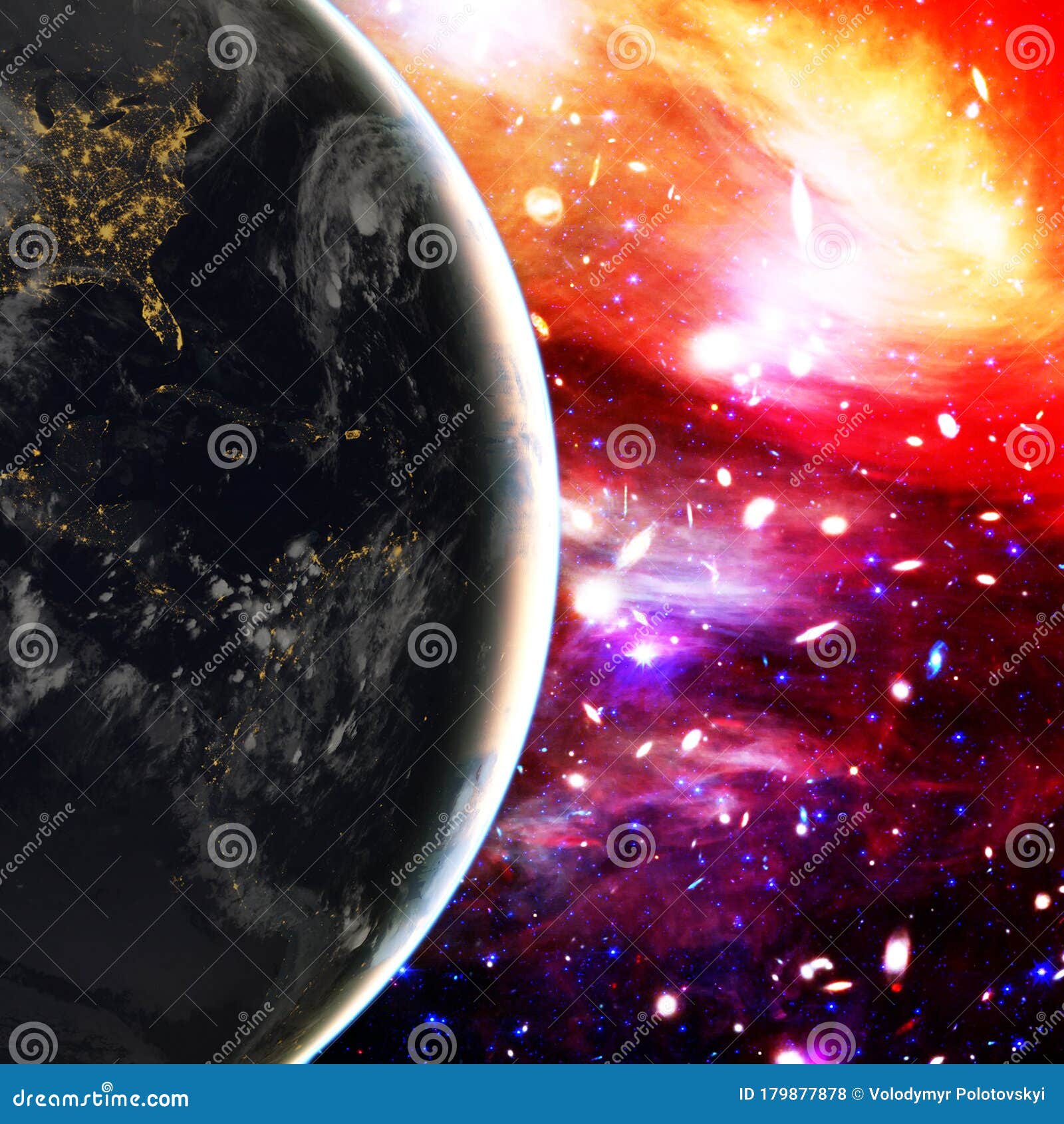 Earth and Space. the Elements of this Image Furnished by NASA Stock