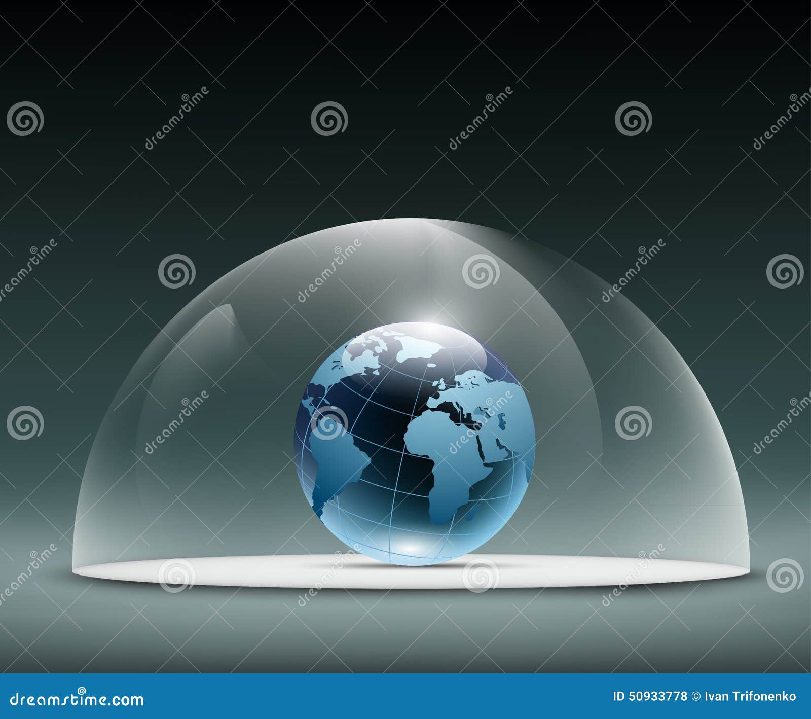 Earth Under The Dome Stock Illustration Image 50933778