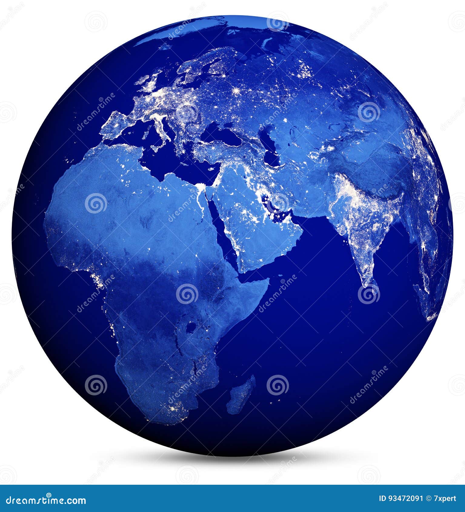 Earth white isolated stock illustration. Illustration of countries