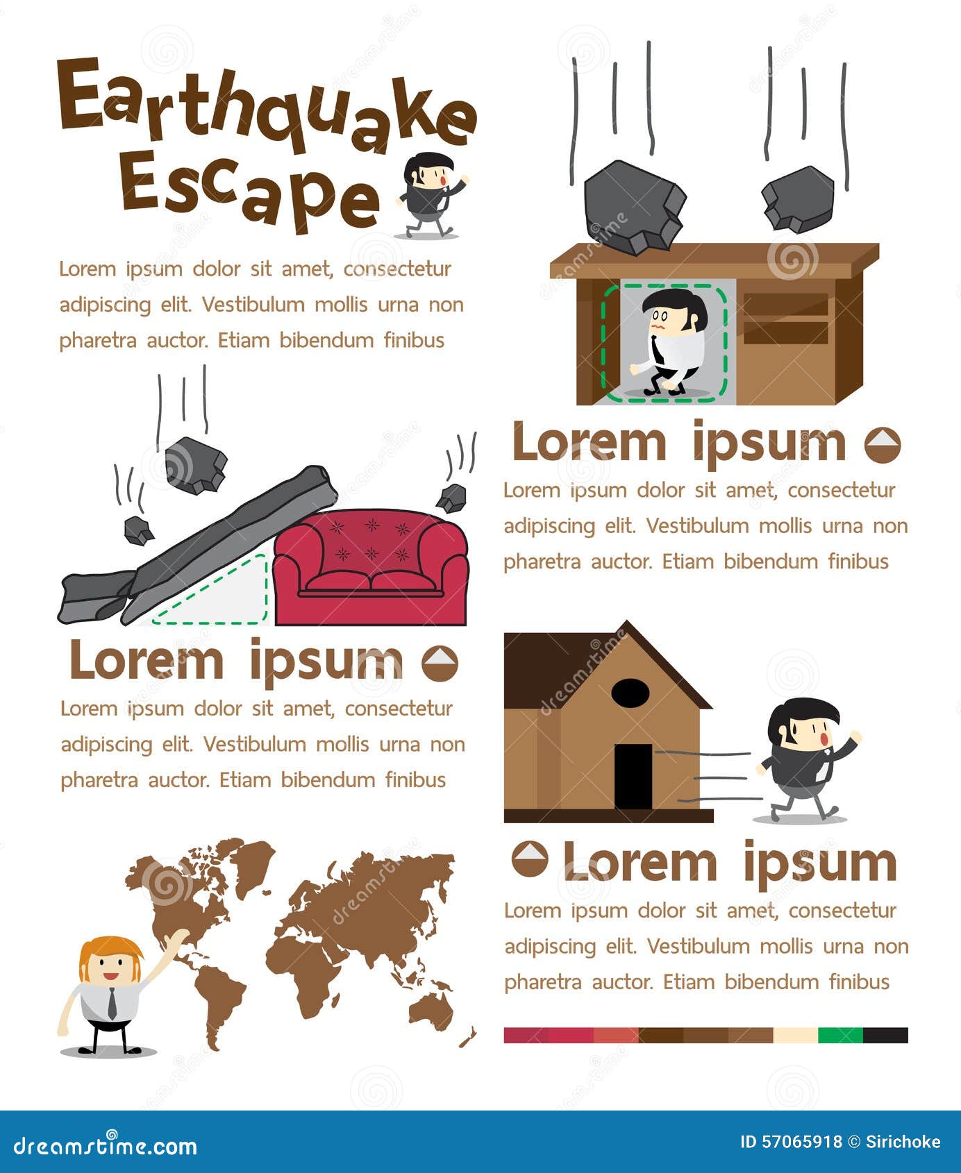 Earthquake Infographics Elements. Cartoon Vector | CartoonDealer.com