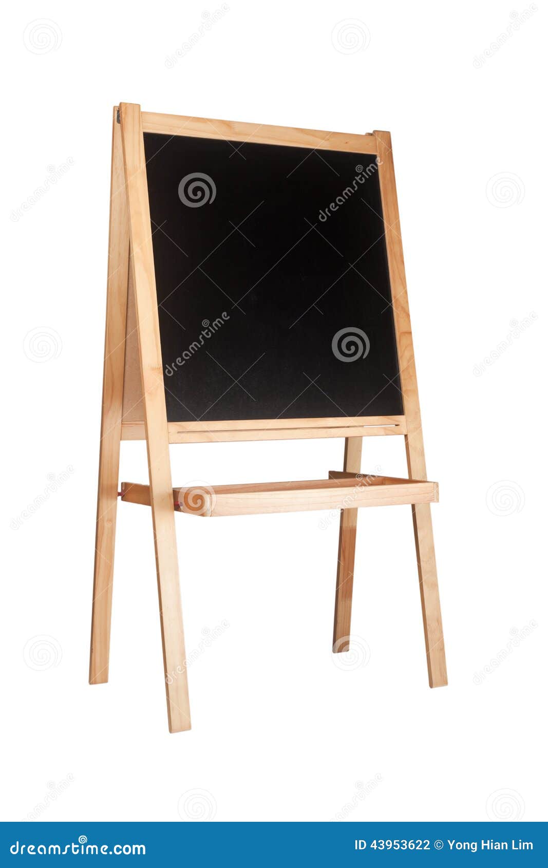Easel with chalkboard stock photo. Image of space, blank 43953622