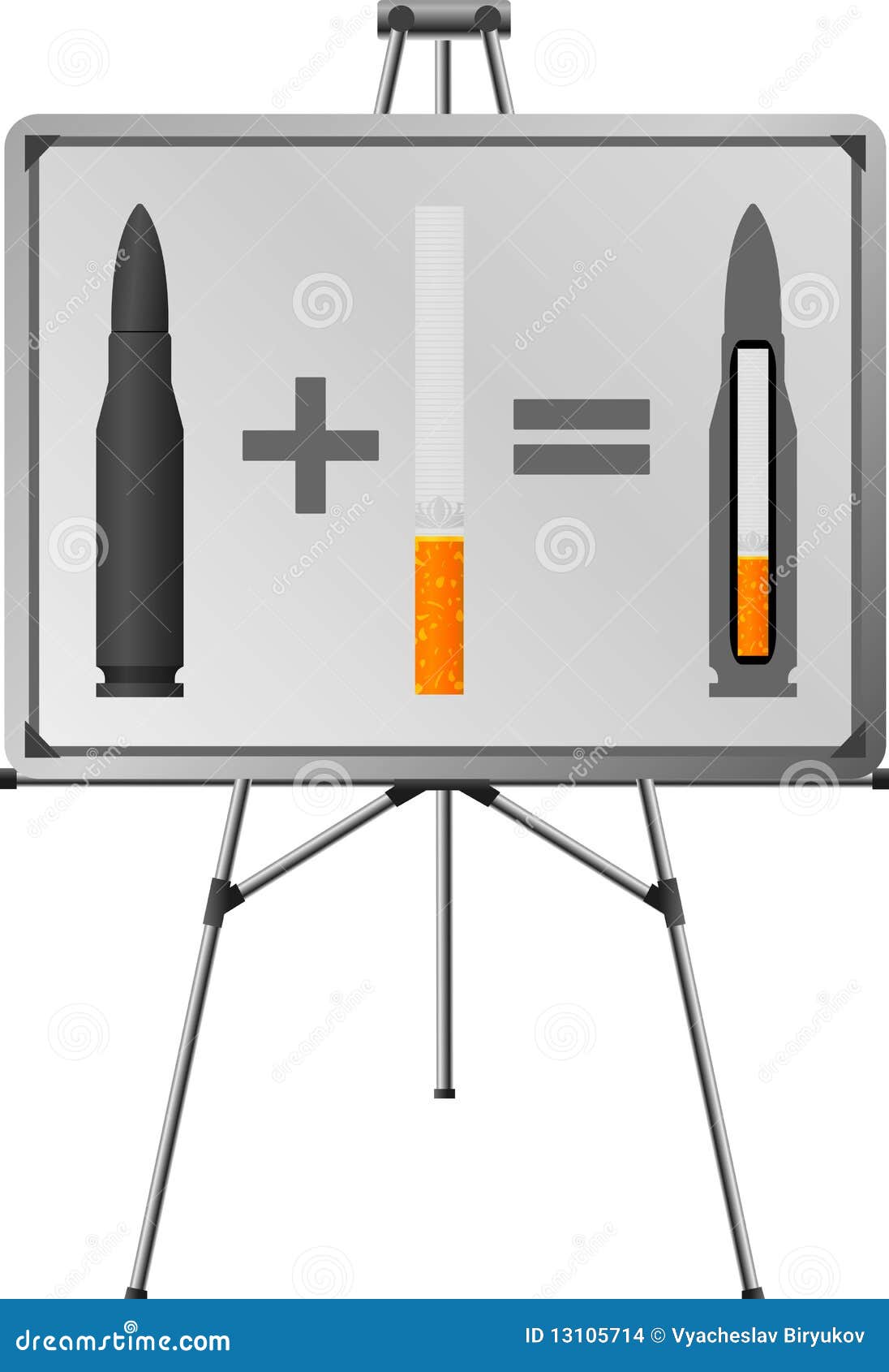 Easel and Cigarette Cartridge Stock Vector Illustration of visual