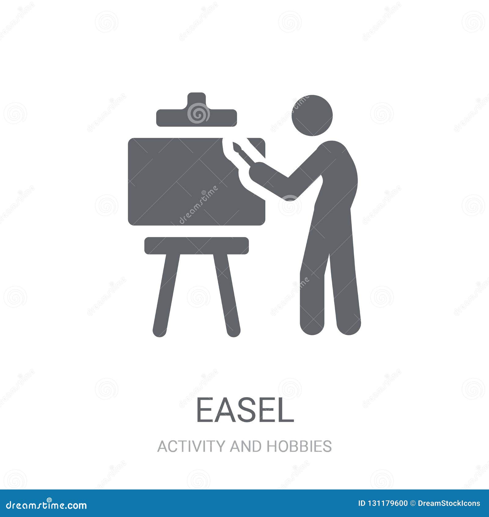 Easel Icon. Trendy Easel Logo Concept on White Background from a Stock Vector Illustration of