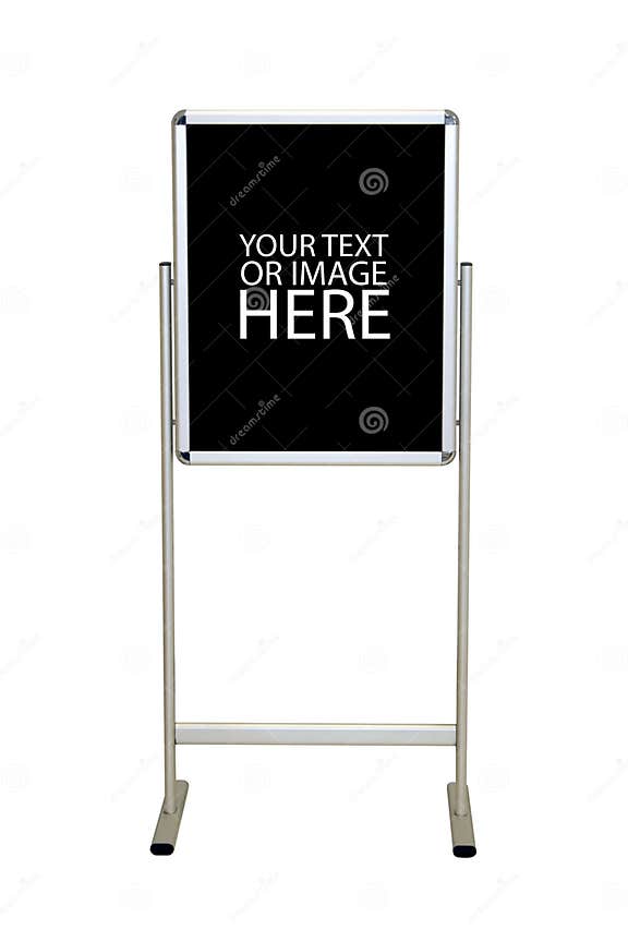 Easel Stand Sign stock photo. Image of black, communication - 5478316