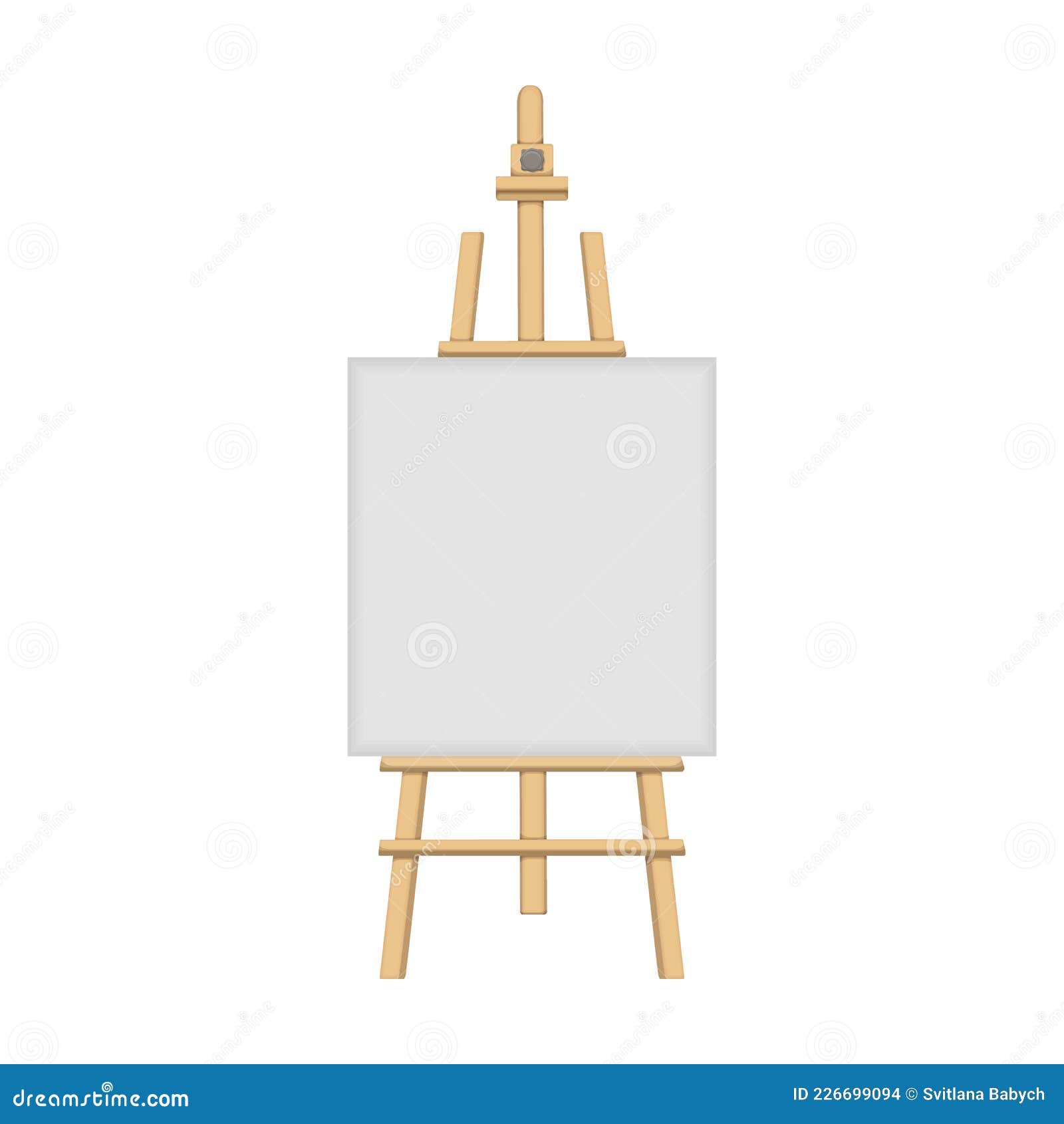 Free Vector  Canvas stand on white background