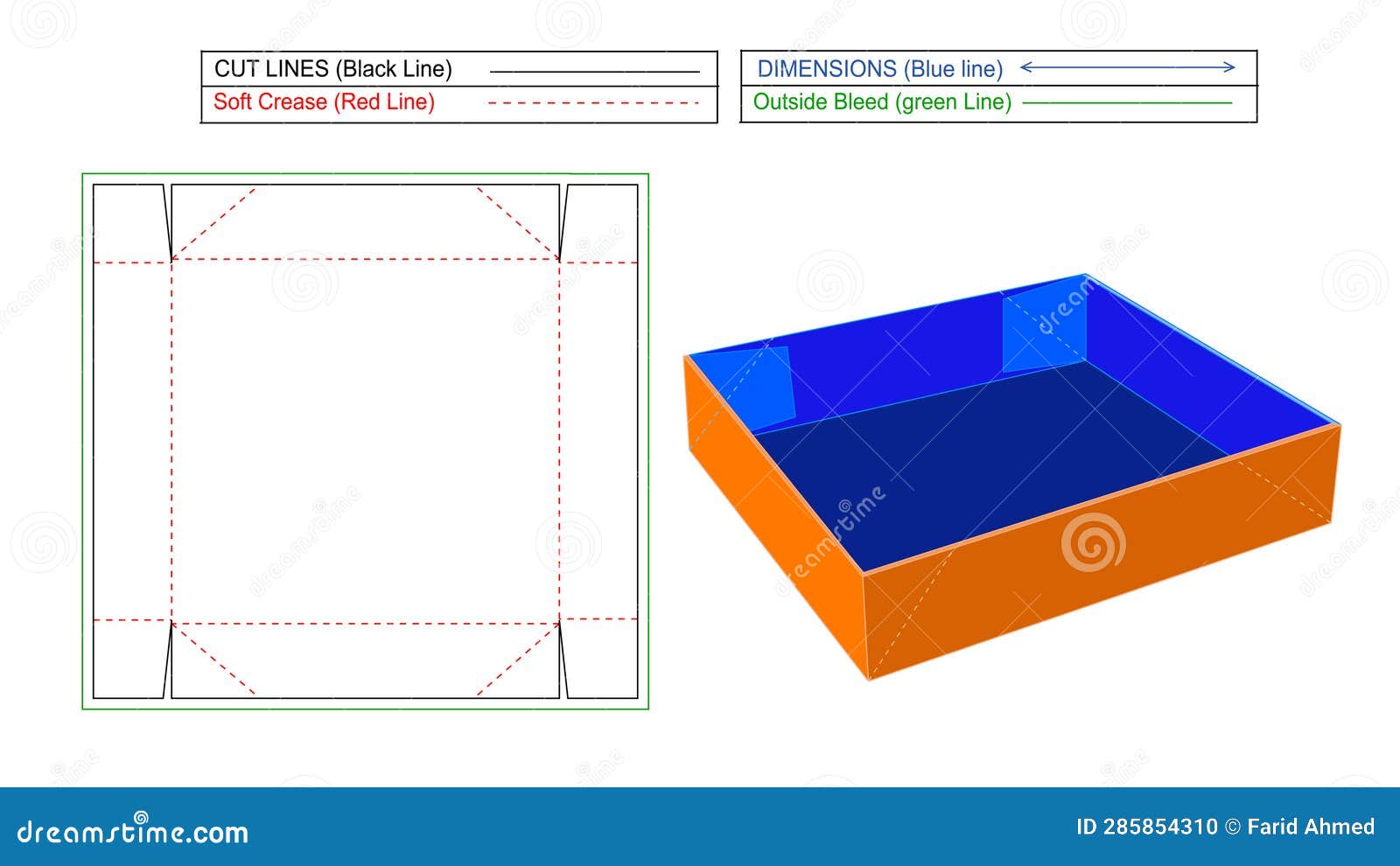 easily resizable and editable cardboard cartoon box, corrugated shipping box and dieline tamplate