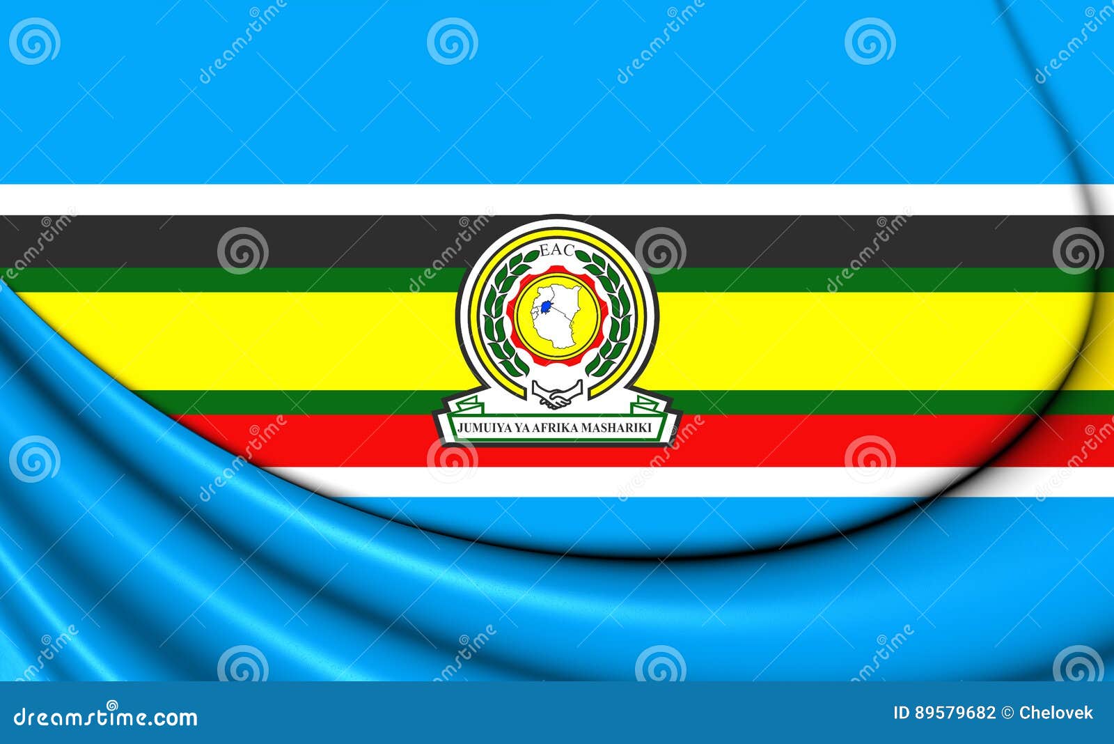 East African Community Flag Stock Illustration Illustration of