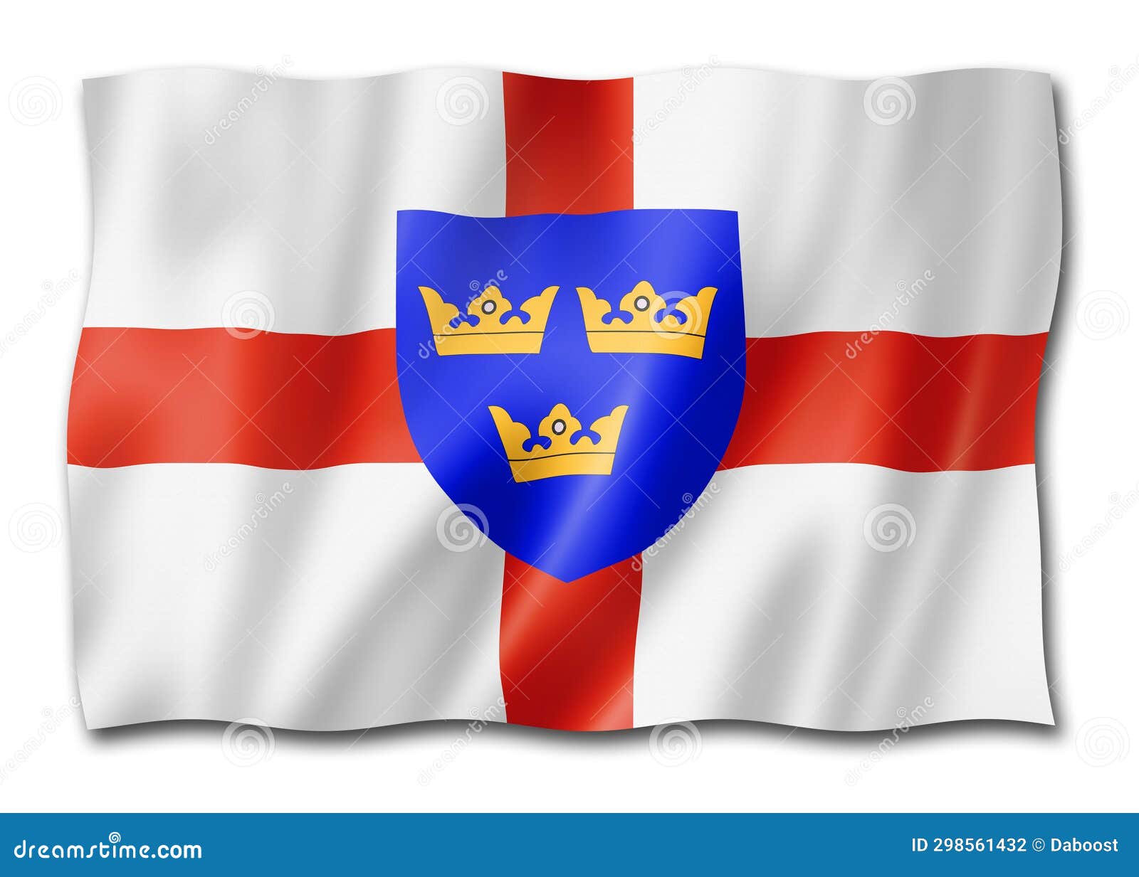East Anglia Waving Flag Illustration Royalty Free Cartoon mercia-map-of-britain-map-anglo-saxon-history