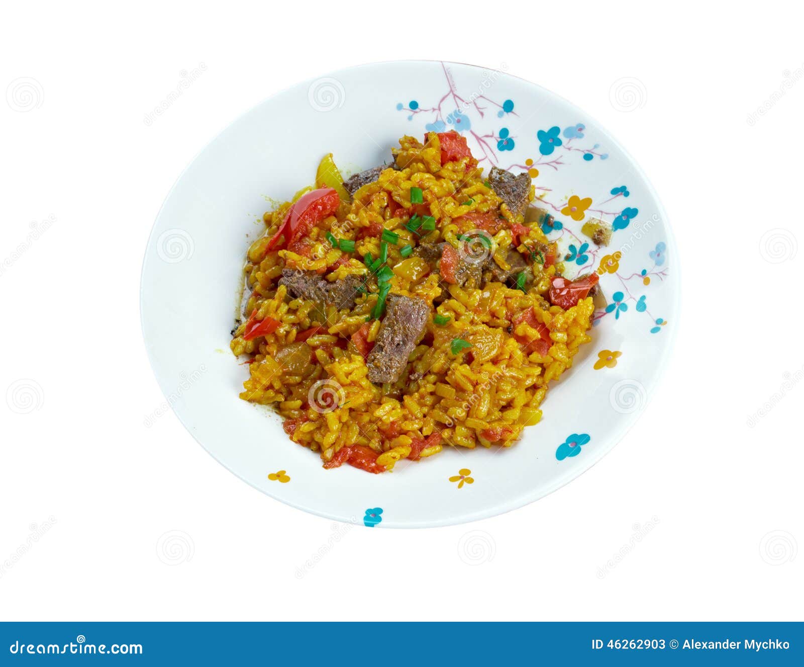 East Indian Biryani Rice Dish with Meat Stock Image Image of closeup