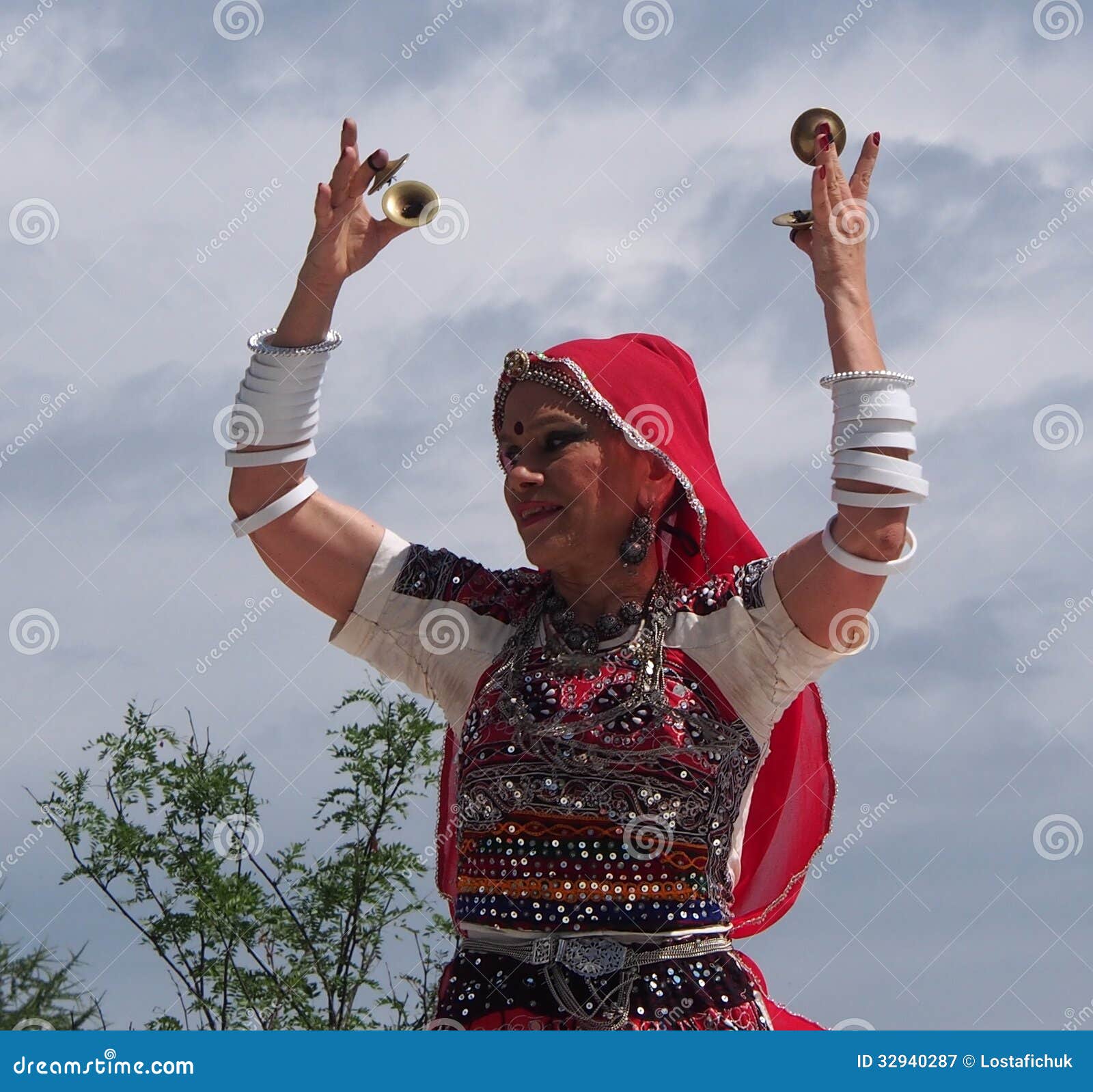 East Indian Dancer at Edmonton S Heritage Days 2013 Editorial