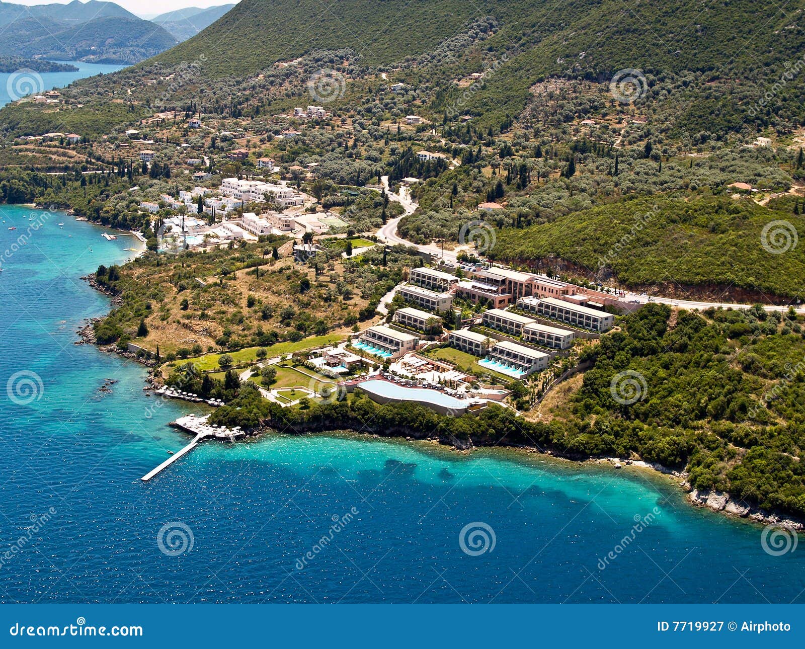 East Lefkas, aerial view. stock image. Image of scenery - 7719927