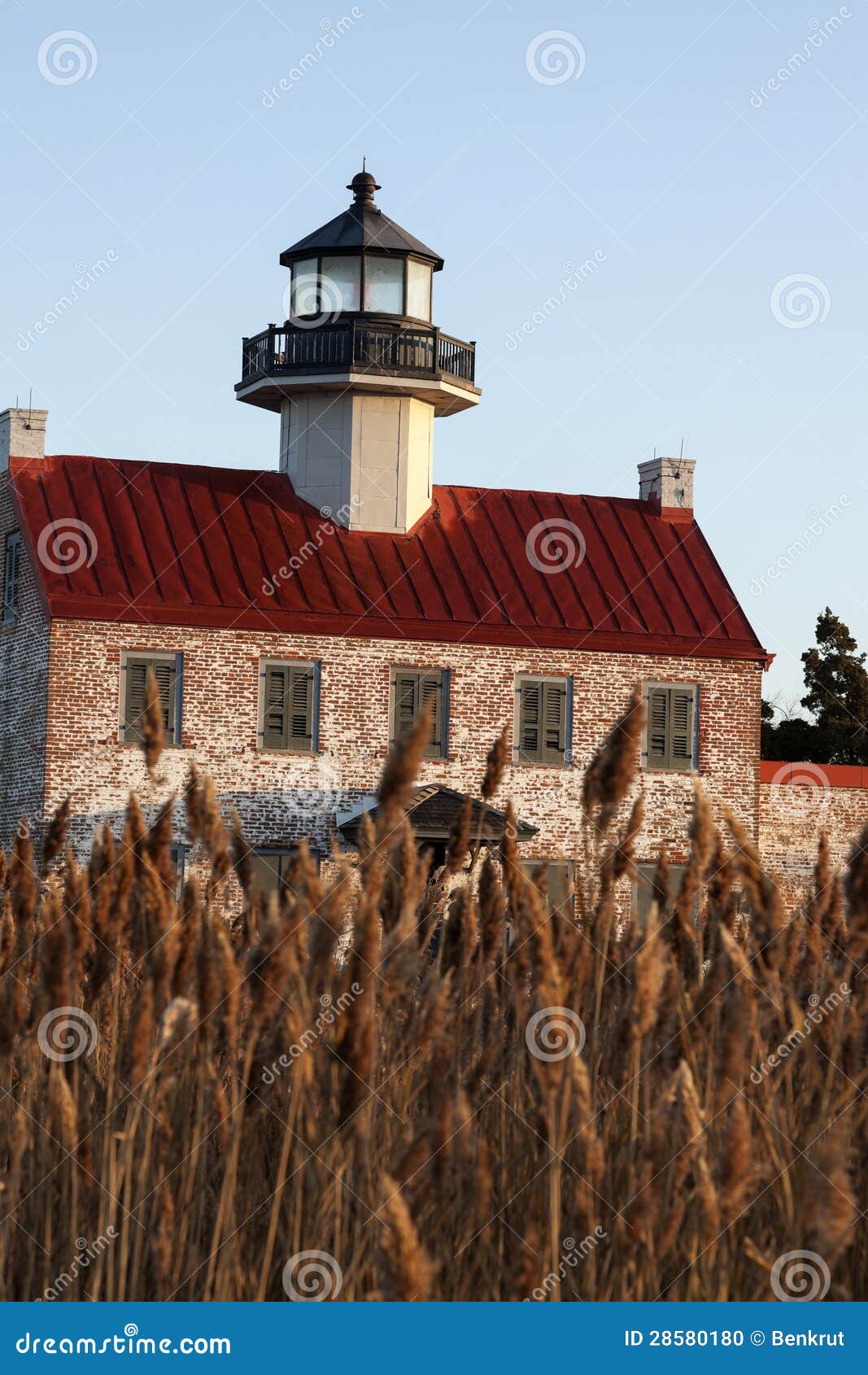 East Point Lighthouse in New Jersey Stock Photo Image of point, white