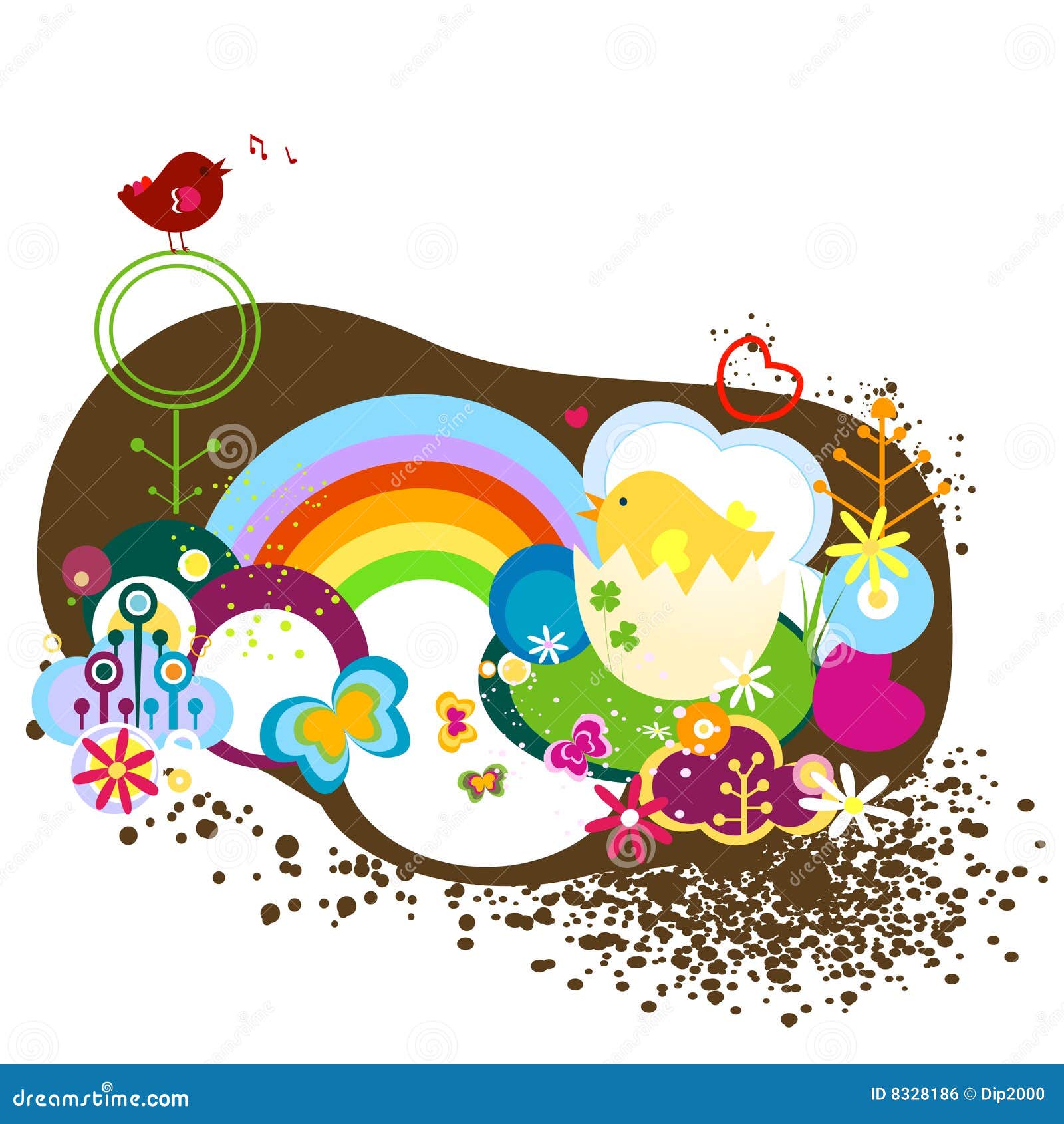 Easter stock vector. Illustration of easter, modern, leaf - 8328186
