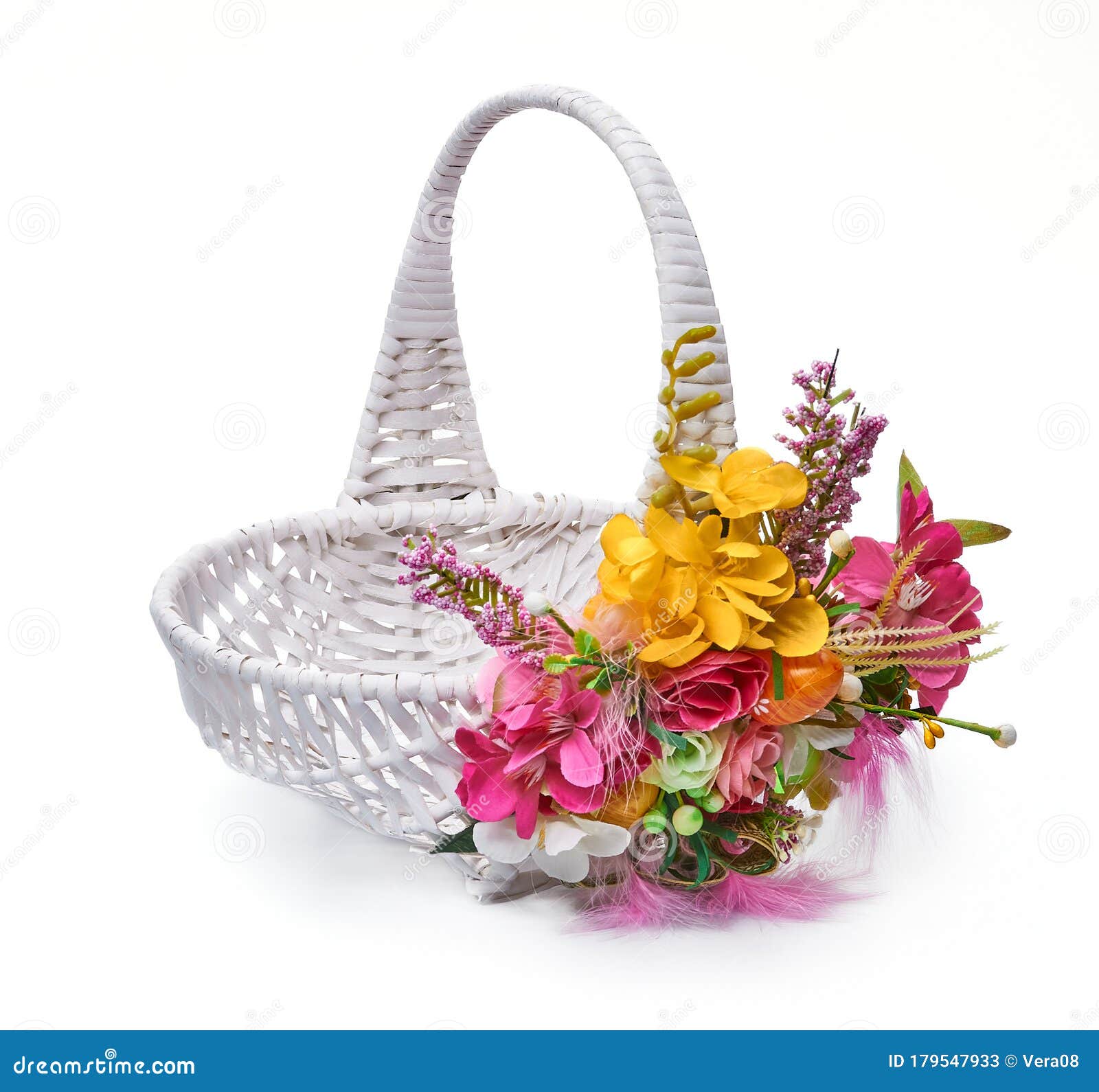 Easter Basket from a Flower Arrangement Stock Image Image of chic
