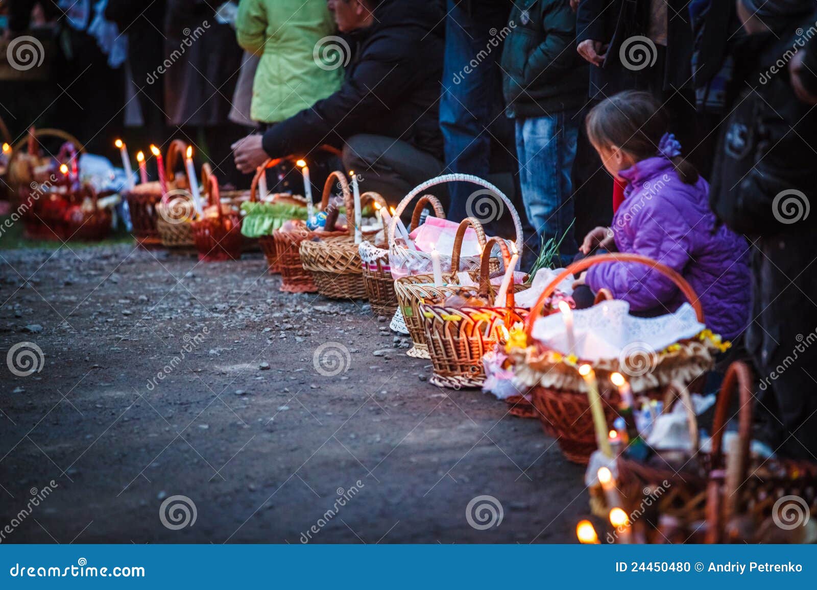 Easter Basket with Food in Orthodox Church. Editorial Image Image of