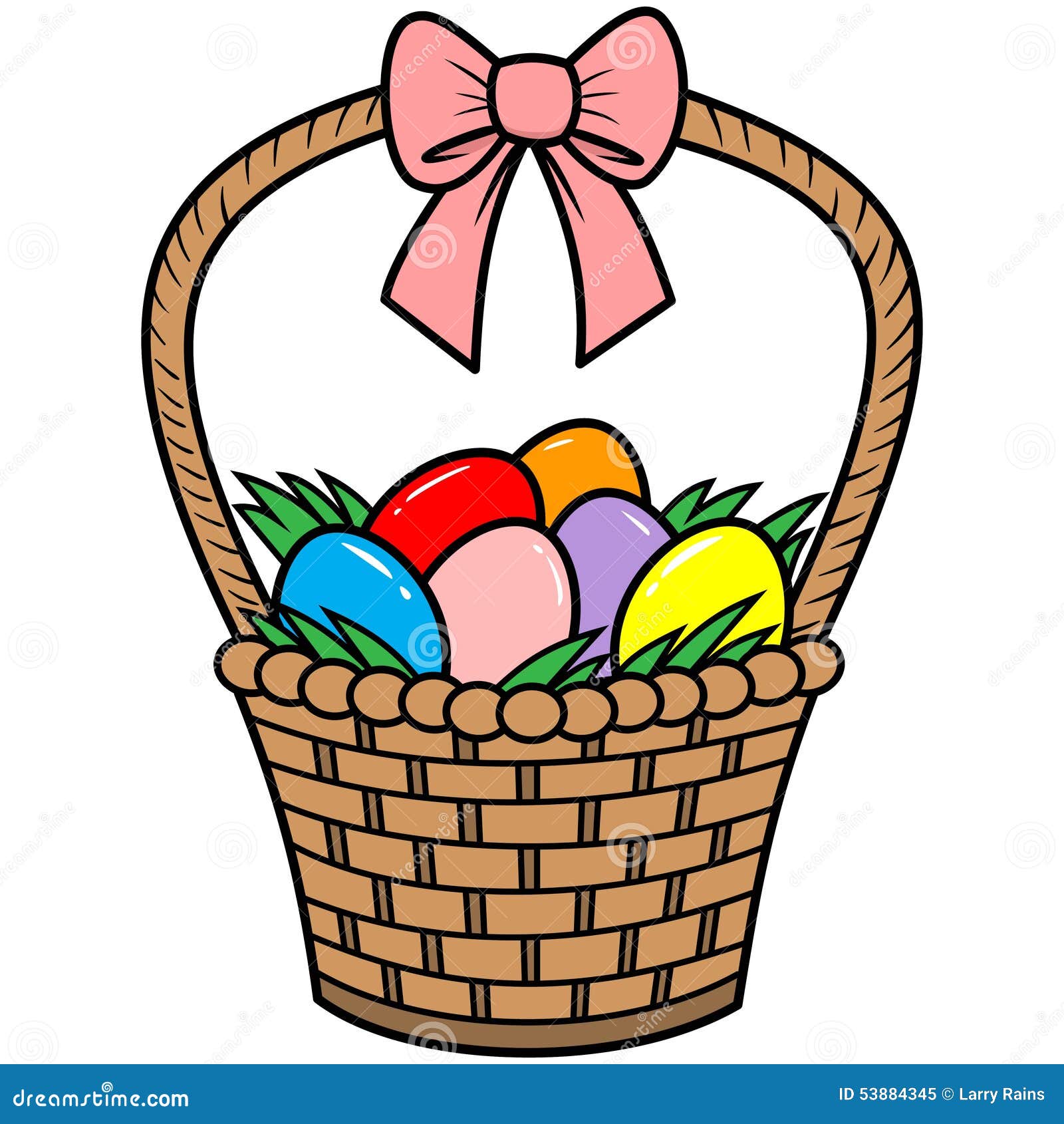Easter Basket stock vector. Illustration of gift, design 53884345
