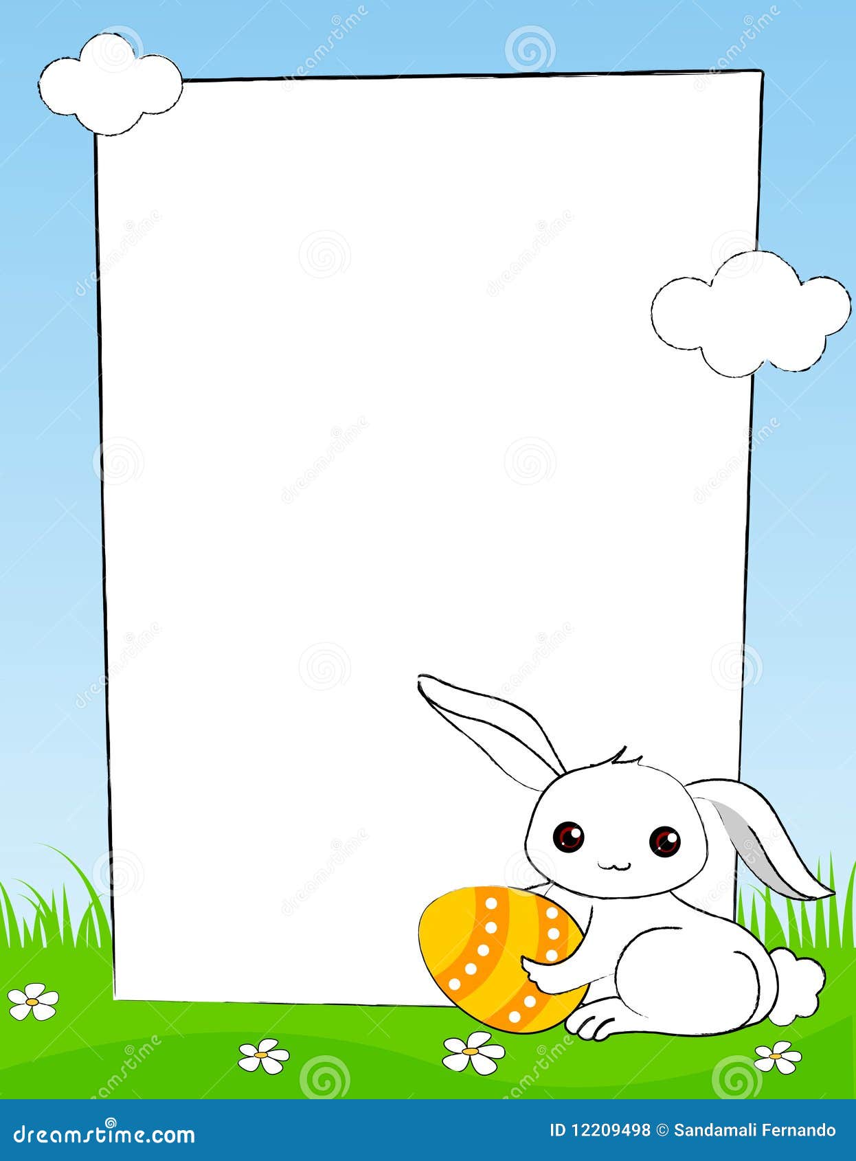 Easter Border Stock Vector Illustration Of Cartoons 12209498