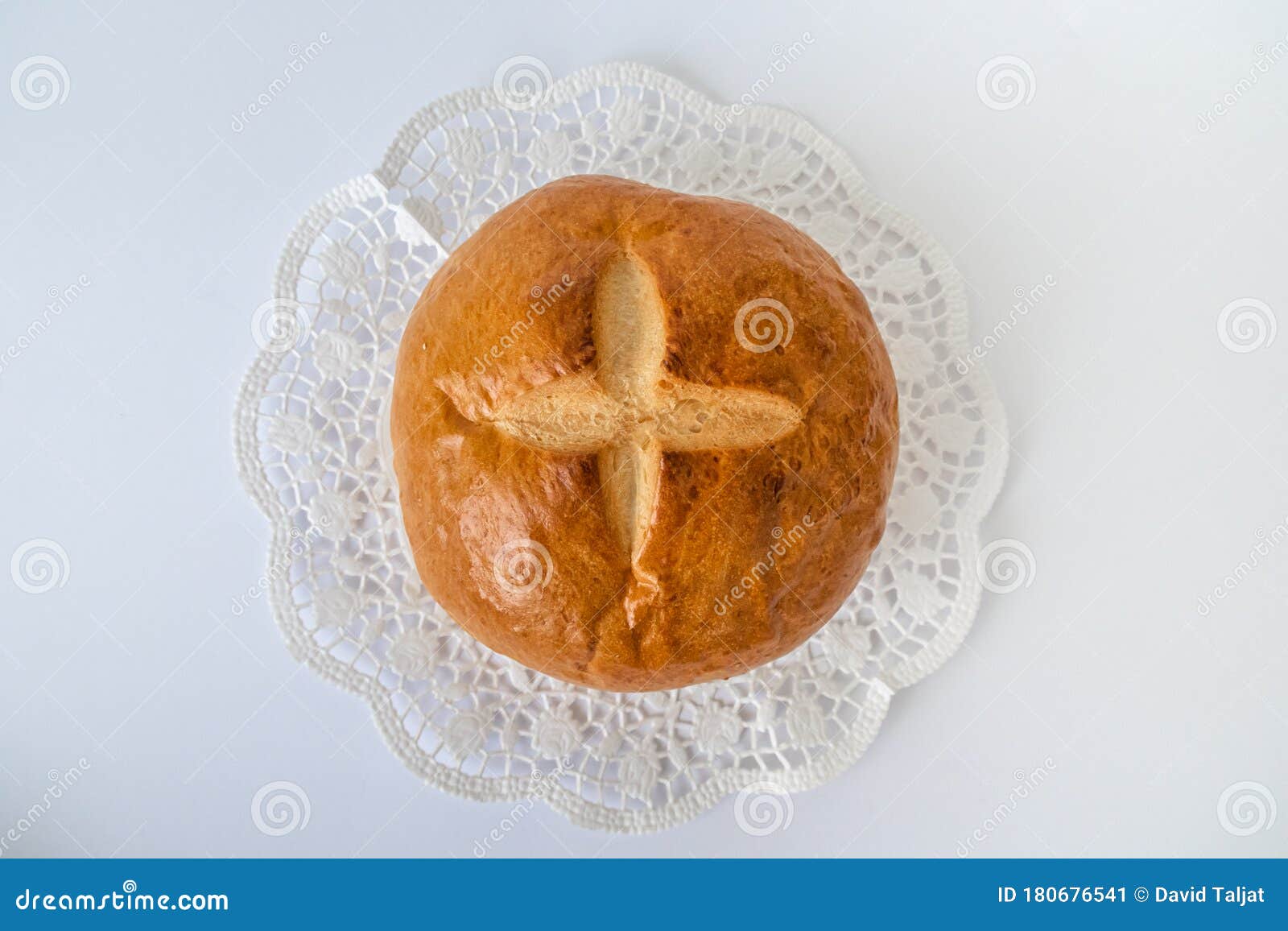 Easter bread with a cross stock image. Image of christian - 180676541