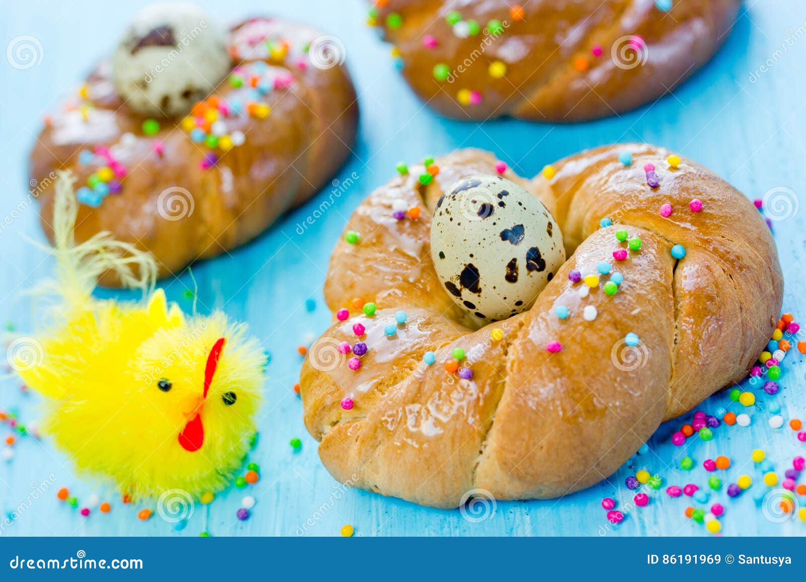 Easter bread rings stock image. Image of brioche, dessert 86191969