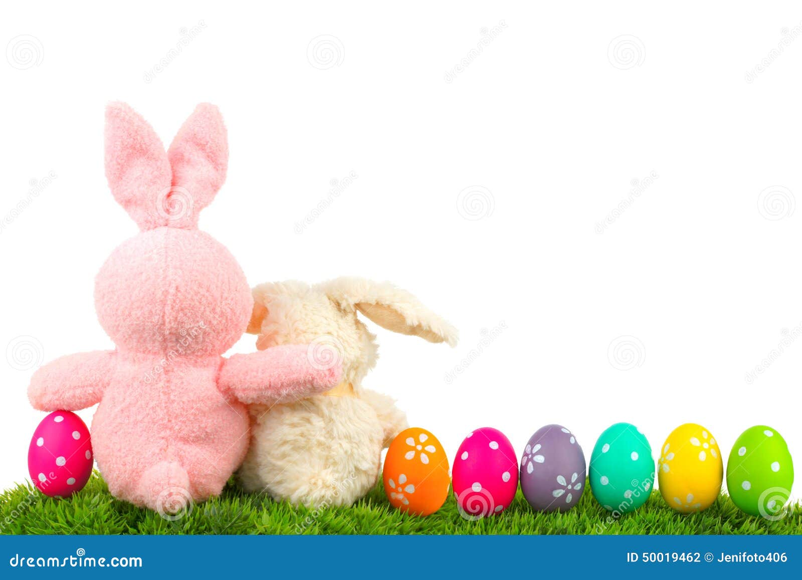 easter bunnies with egg border