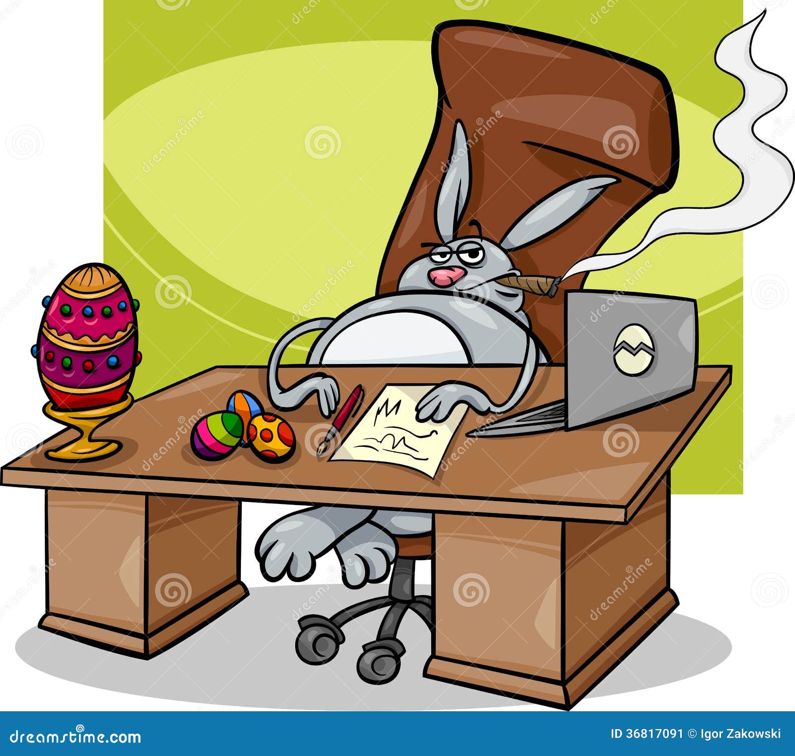 Easter Bunny Businessman Cartoon Stock Vector - Illustration of drawing,  humor: 36817091