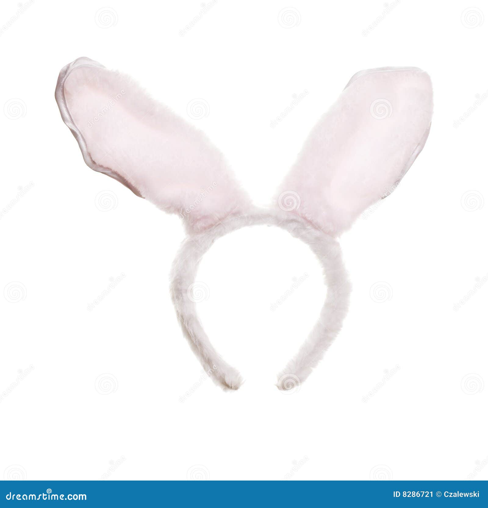 Bunny Ears Accessory. Lovely Playful Bunny Child Hugs Soft Toy. Bunny