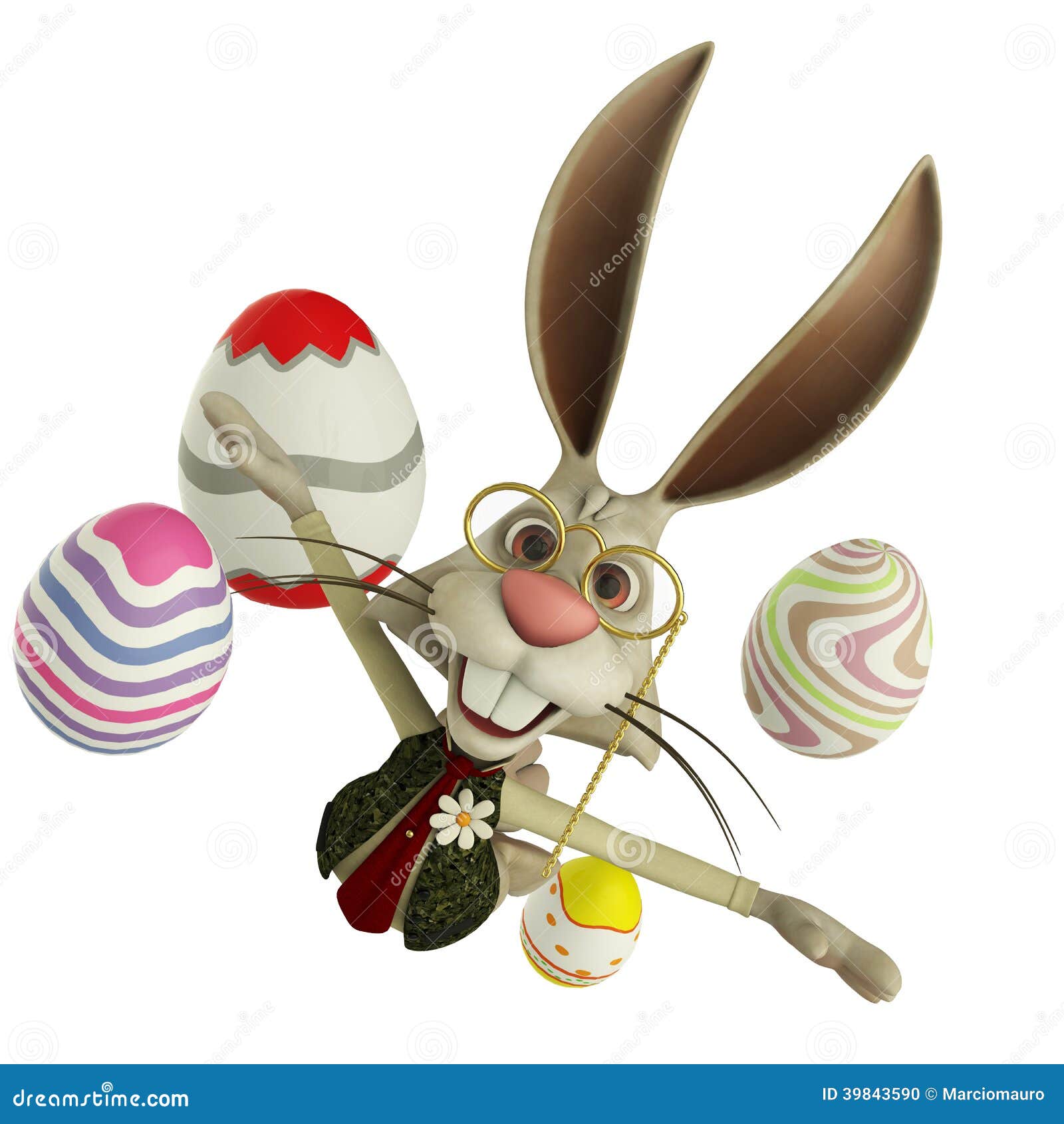 Easter bunny floating stock illustration. Illustration of april 39843590