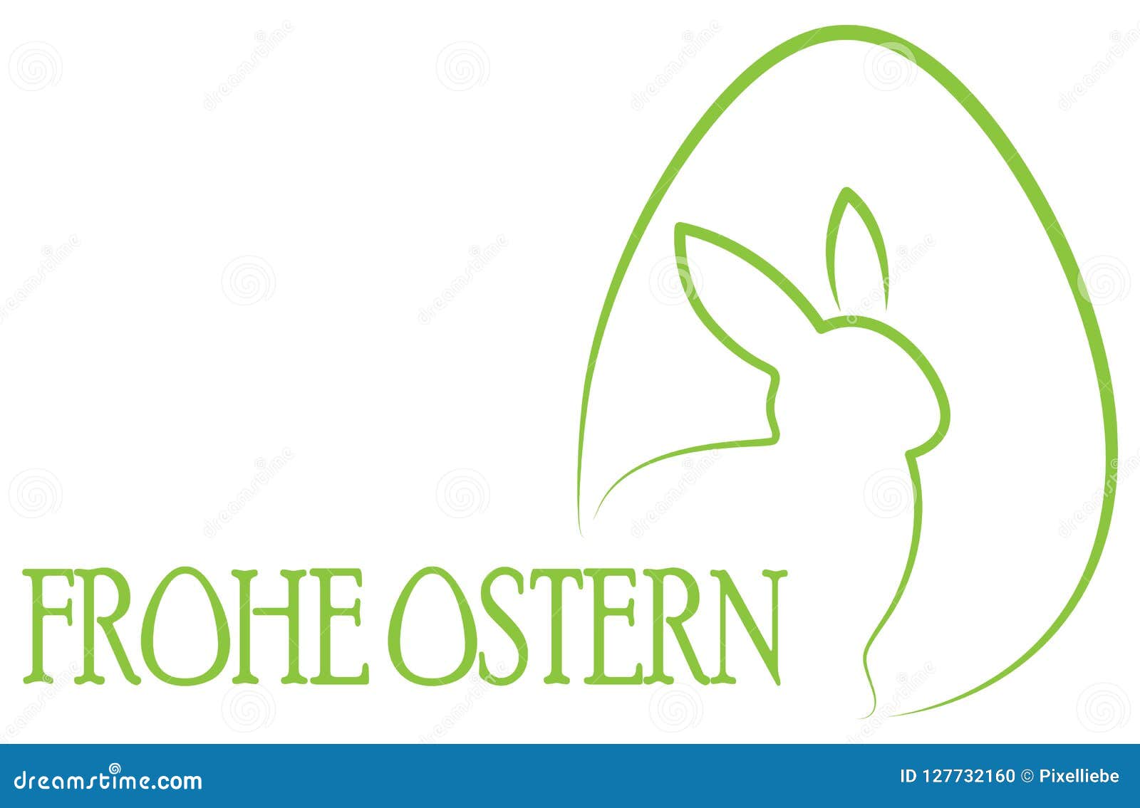 Easter Bunny German Isolated Vector Stock Illustration Illustration
