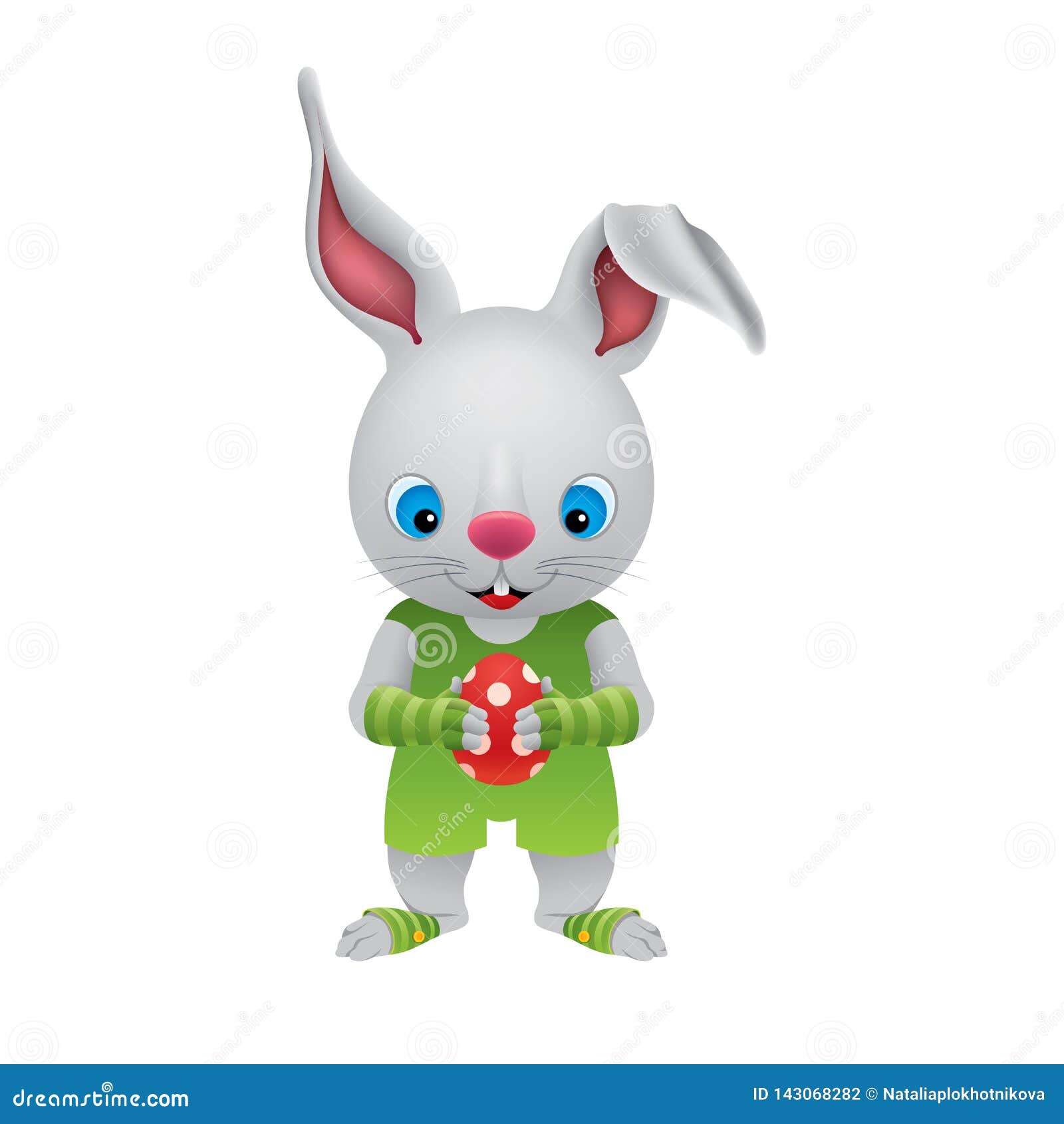 Download The Easter Bunny Holds A Red Polka Dot Easter Egg In Its ...