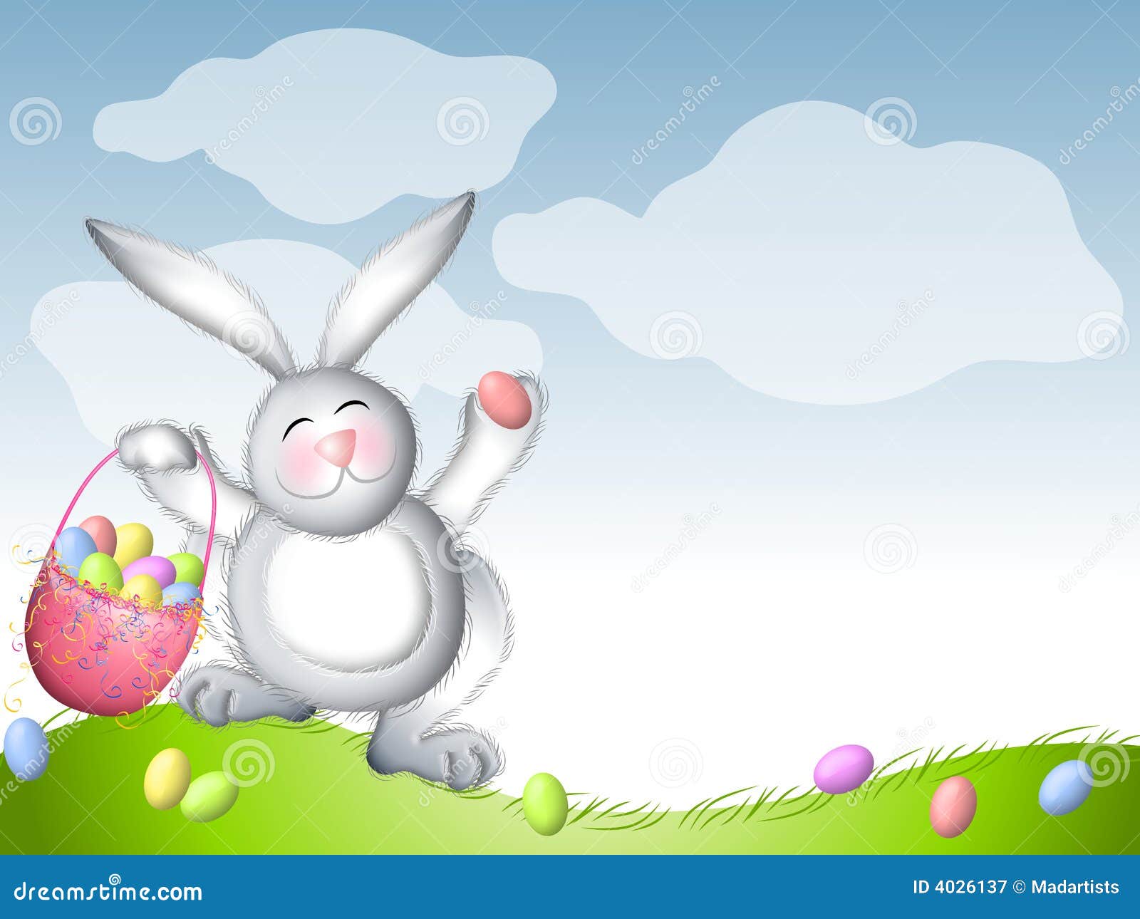 Hopping Bunnies Clip Art