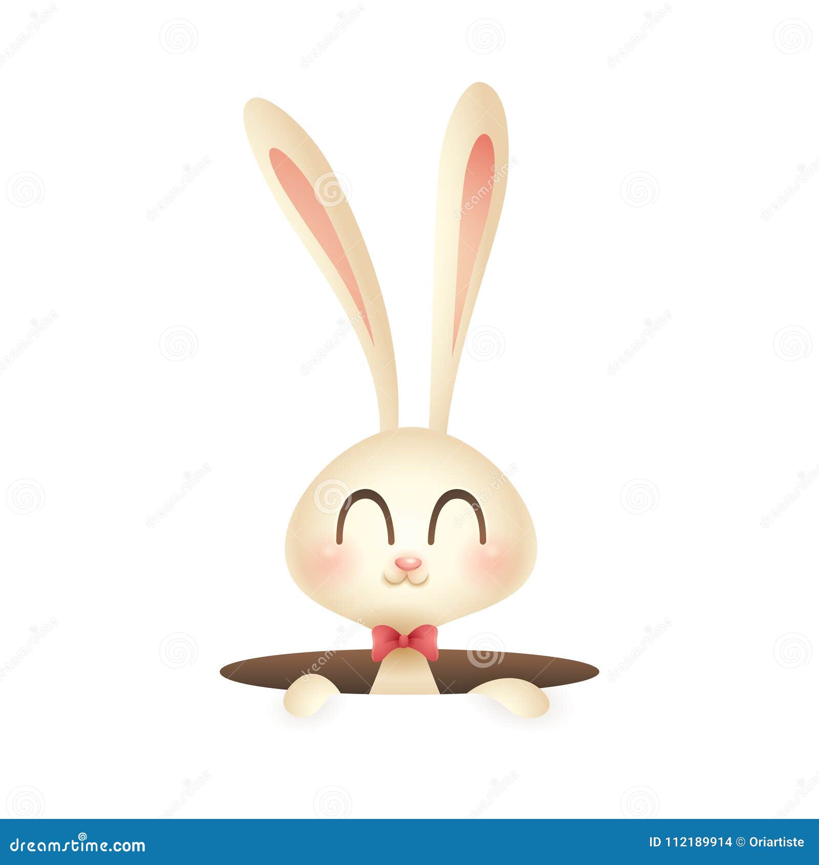 Download Easter Bunny Pops Out Of The Hole. Stock Vector ...