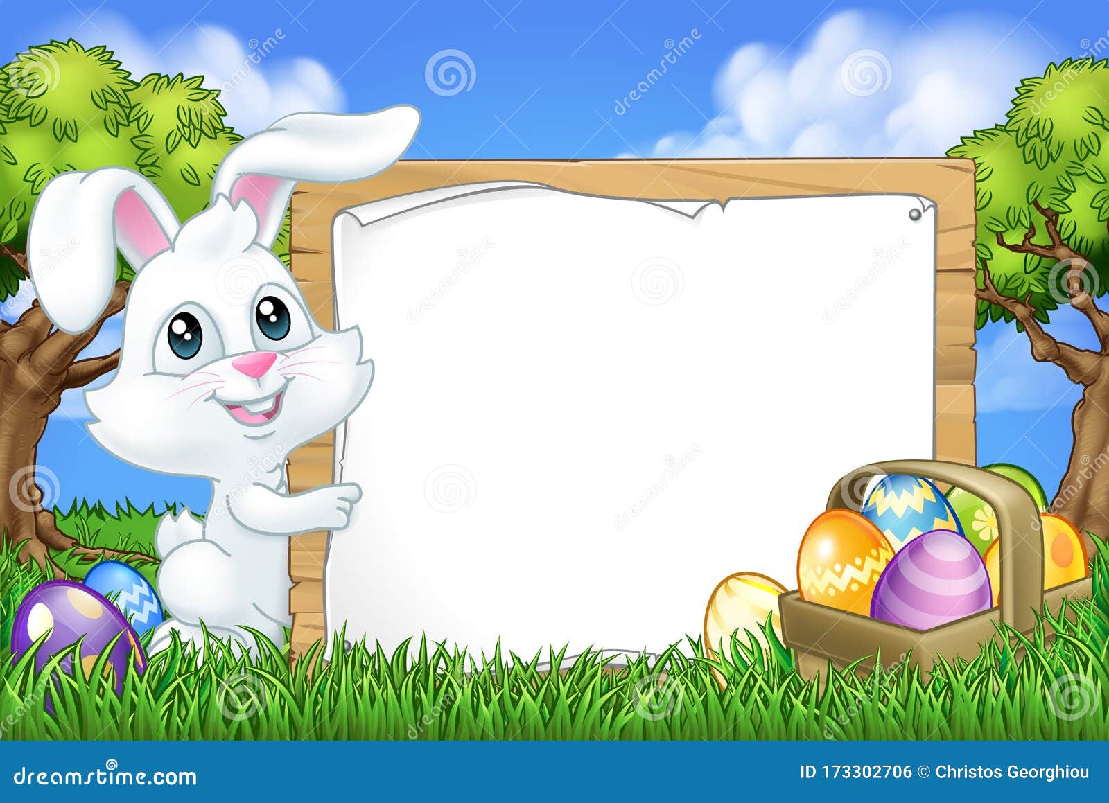 Easter Bunny Rabbit Eggs Sign Background Cartoon Stock Vector - Illustration of animal, chocolate: 173302706 Easter Bunny Rabbit Eggs Sign Background Cartoon Stock Vector - Illustration of animal, chocolate: 173302706
