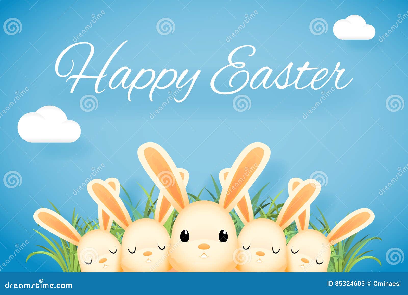 easter bunny rabbit hole egg icon sky background template flat moble apps   