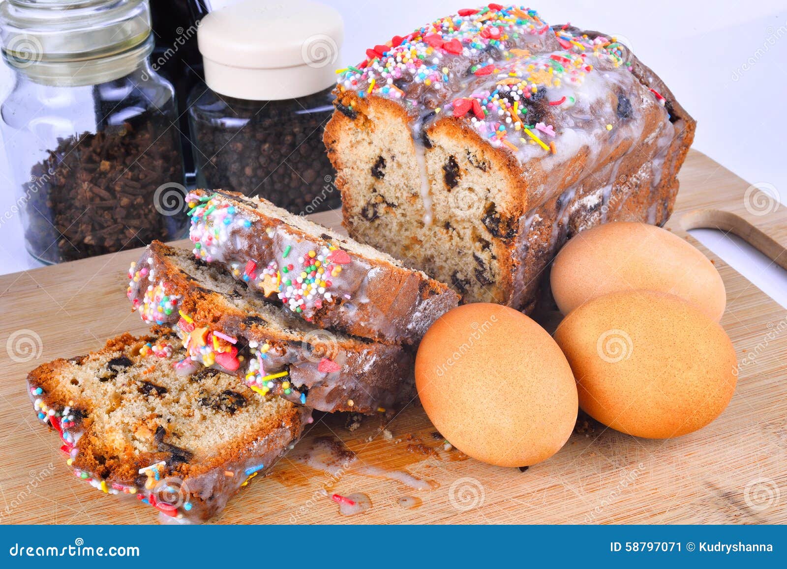 Easter cake stock image. Image of white, meal, holiday 58797071