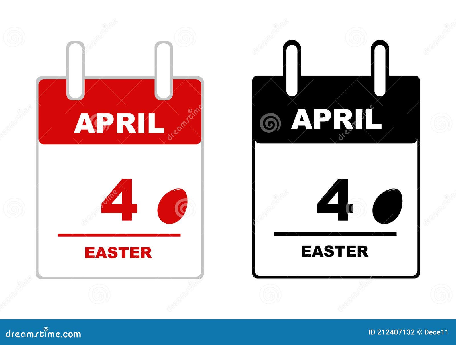 Easter Calendar 2021 Illustration Stock Vector Illustration Of Date