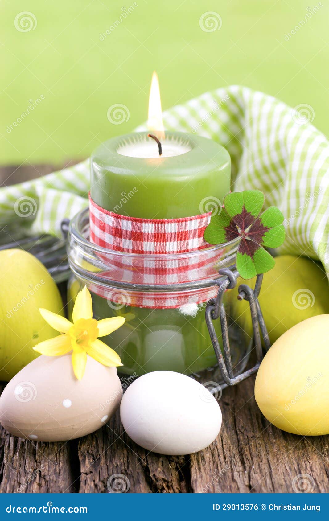 Easter candle stock photo. Image of eggs, flowers, greeting 29013576