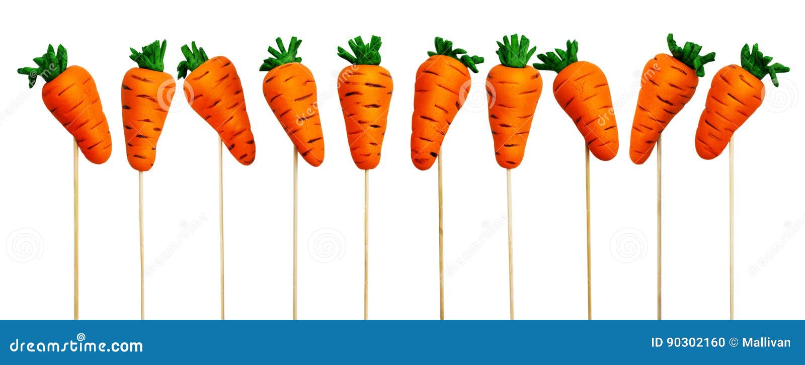 Easter carrots on a stick stock photo. Image of baked 90302160