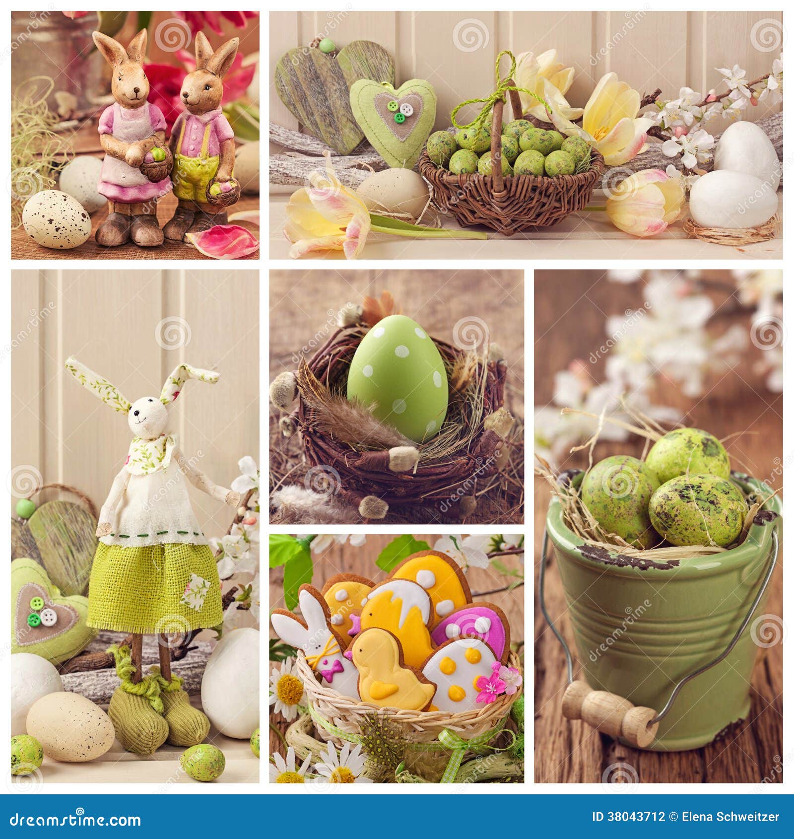 Easter collage stock photo. Image of spring, brown, hare 38043712