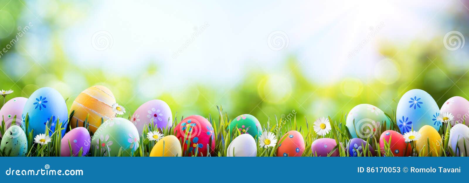 easter - colorful decorated eggs