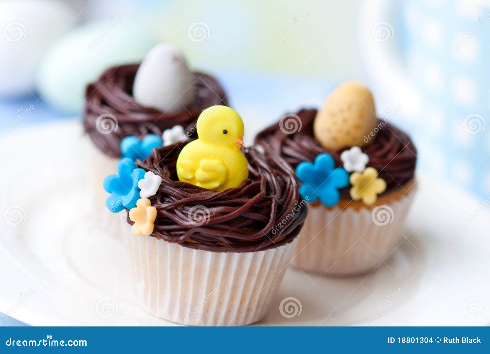 Easter cupcakes stock photo. Image of fairy, cupcake 18801304