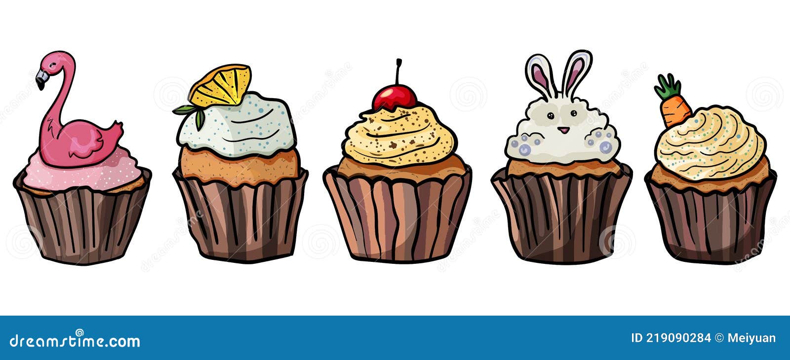 Cupcakes Five Stock Illustrations – 32 Cupcakes Five Stock Illustrations,  Vectors & Clipart - Dreamstime