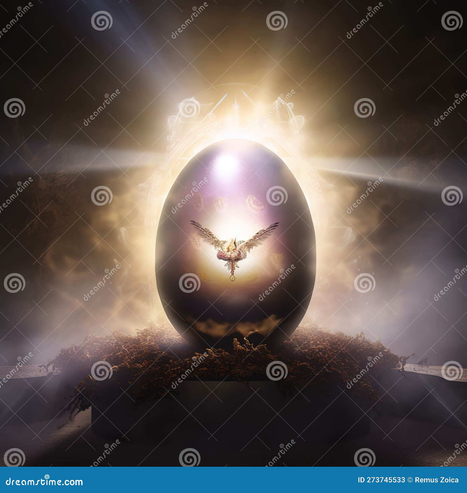 Easter Egg Ascension: Genesis of the Easter Soul - a Visual Depiction of Spiritual Awakening and the Miracle of Renewed Life Stock Illustration - Illustration of intervention, spirituality: 273745533