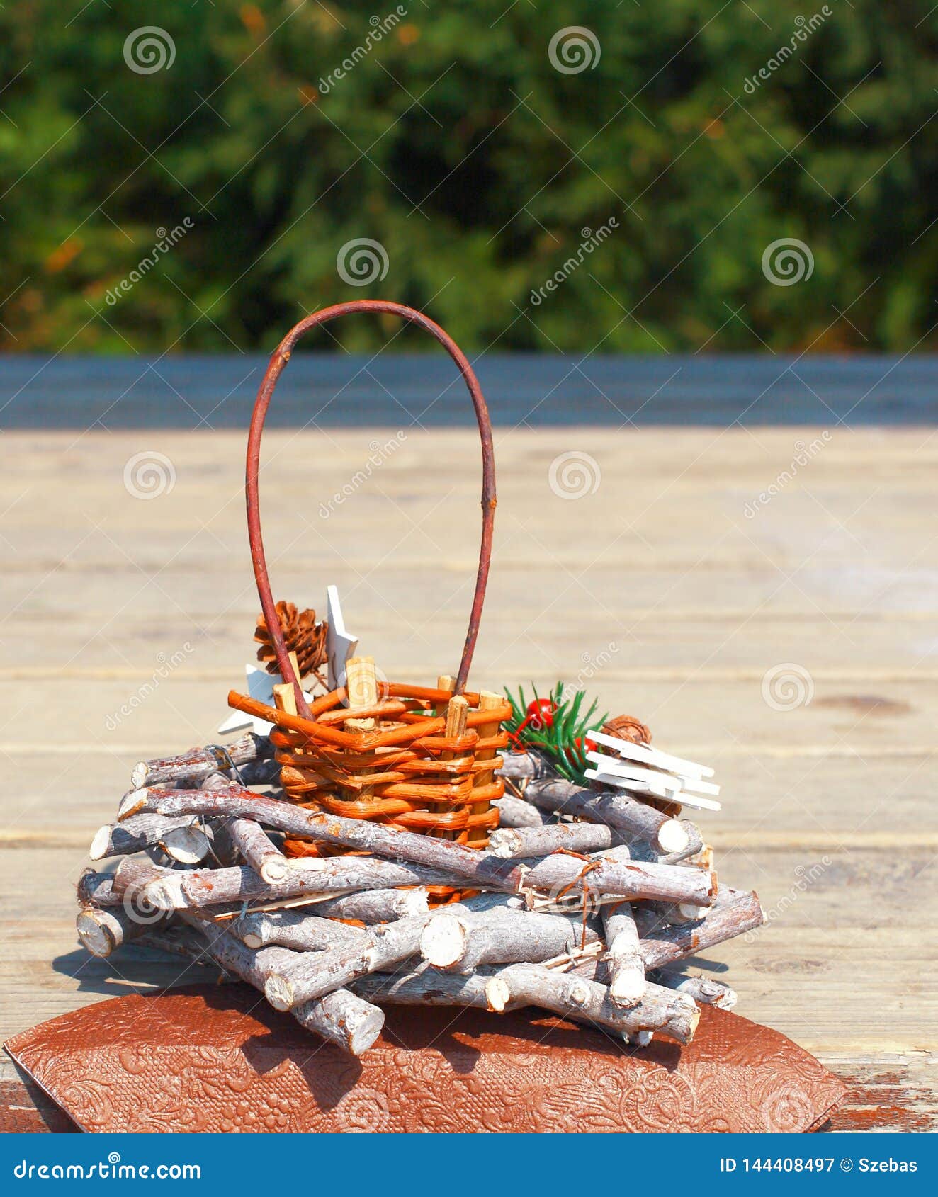 Easter Egg Basket Decoration Stock Image Image Of Decoration