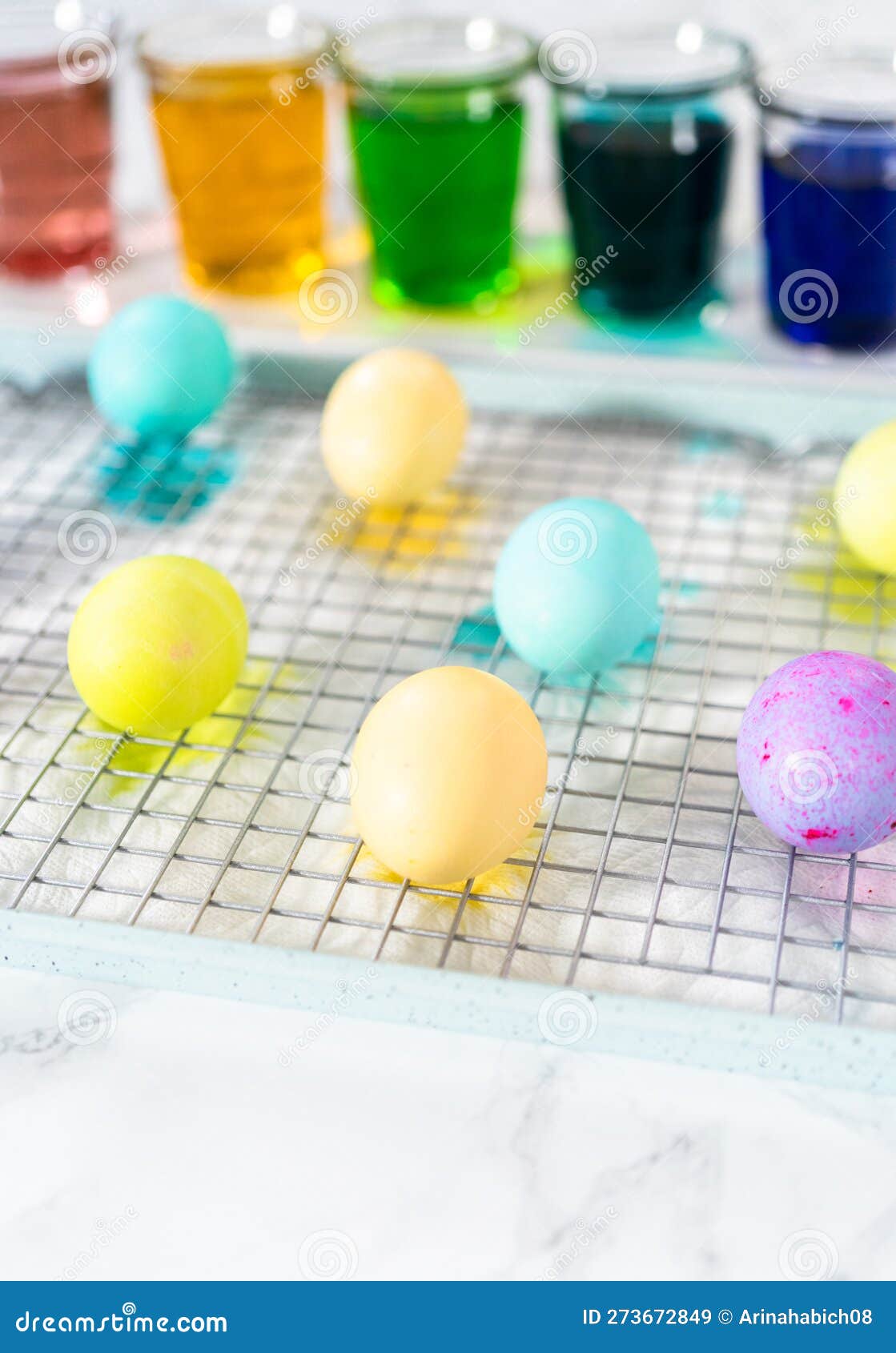 Easter egg coloring stock image. Image of craft, easter 273672849