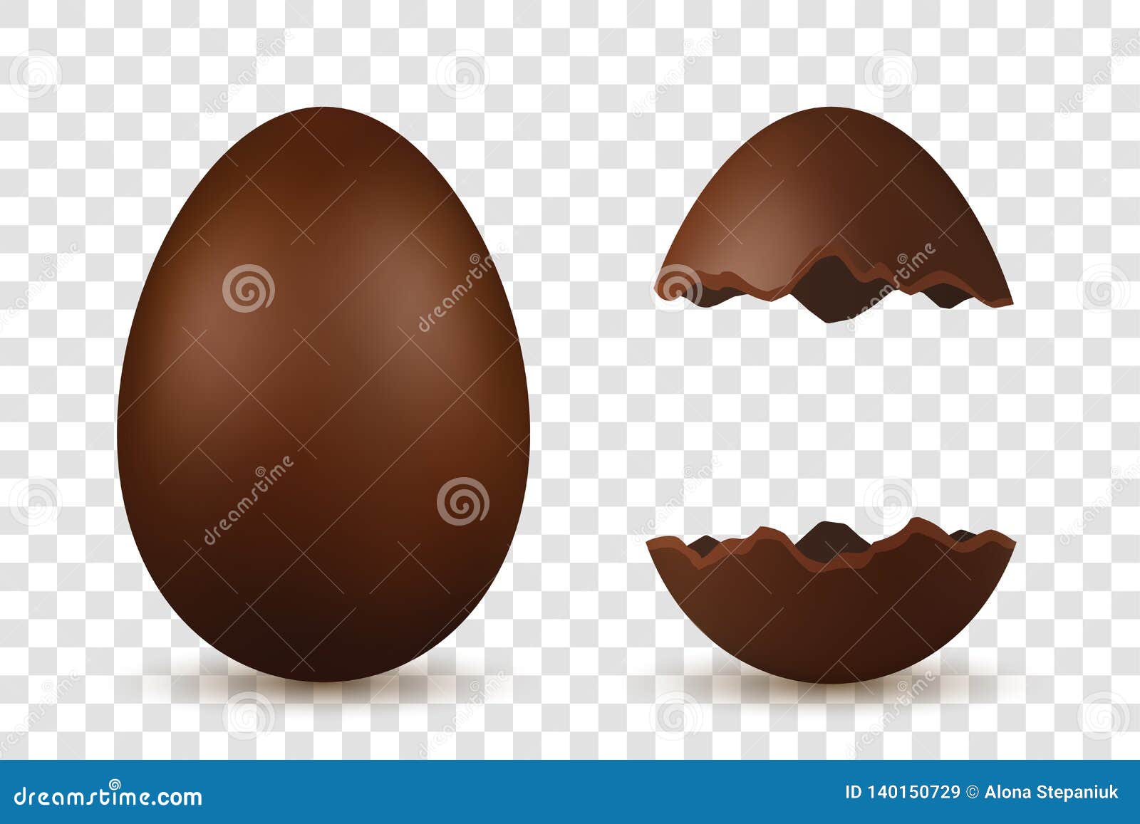 Easter Chocolate BrokenEgg Clip Art Image​