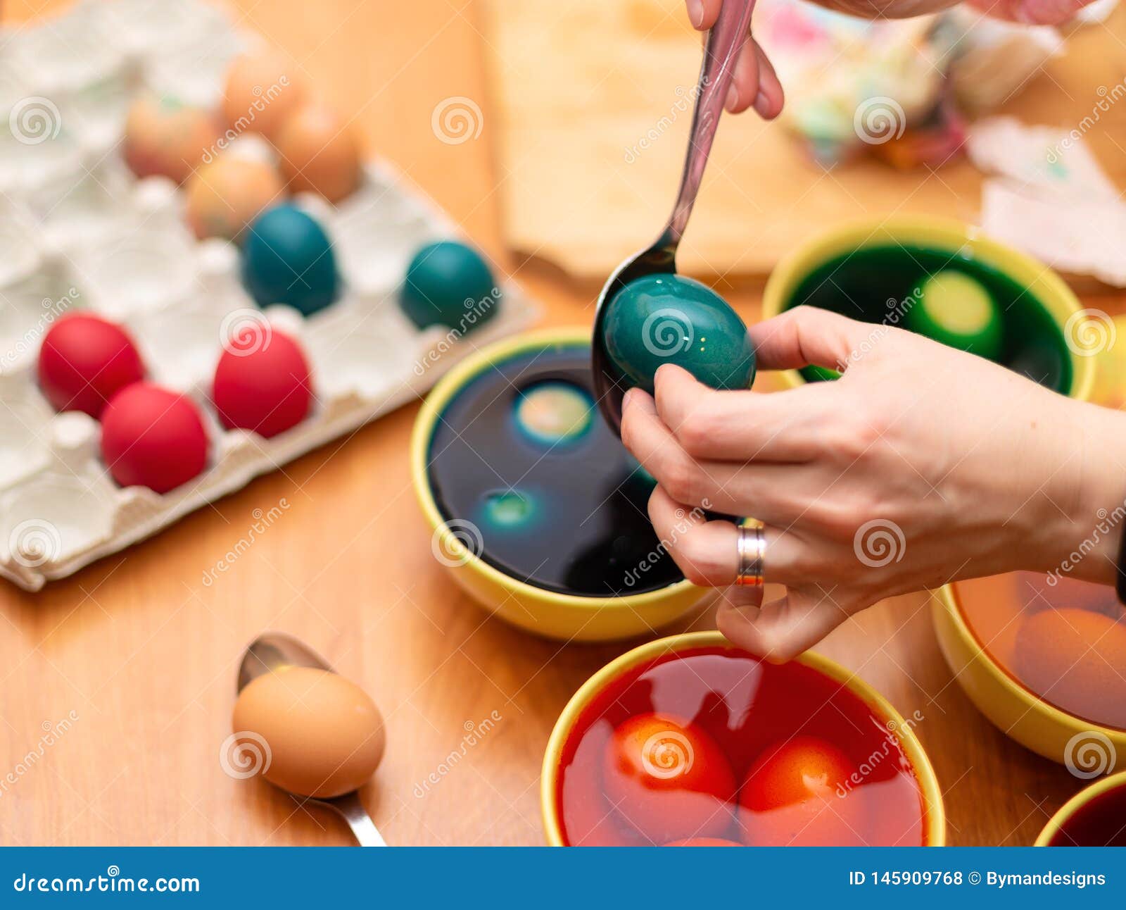 Easter Egg dying process stock photo. Image of ingredient - 145909768