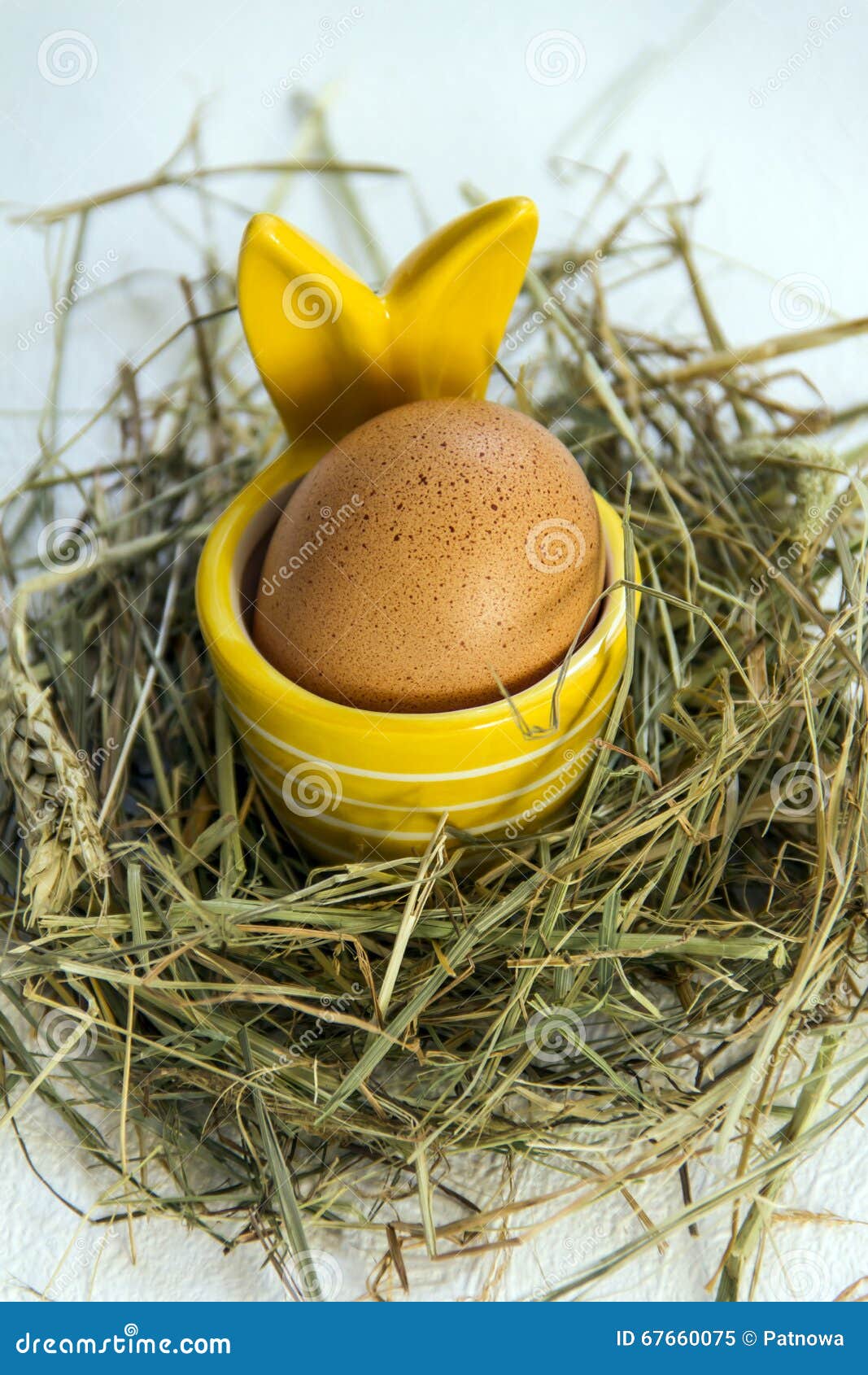 Download Easter egg in egg-cup. stock image. Image of object, color ...
