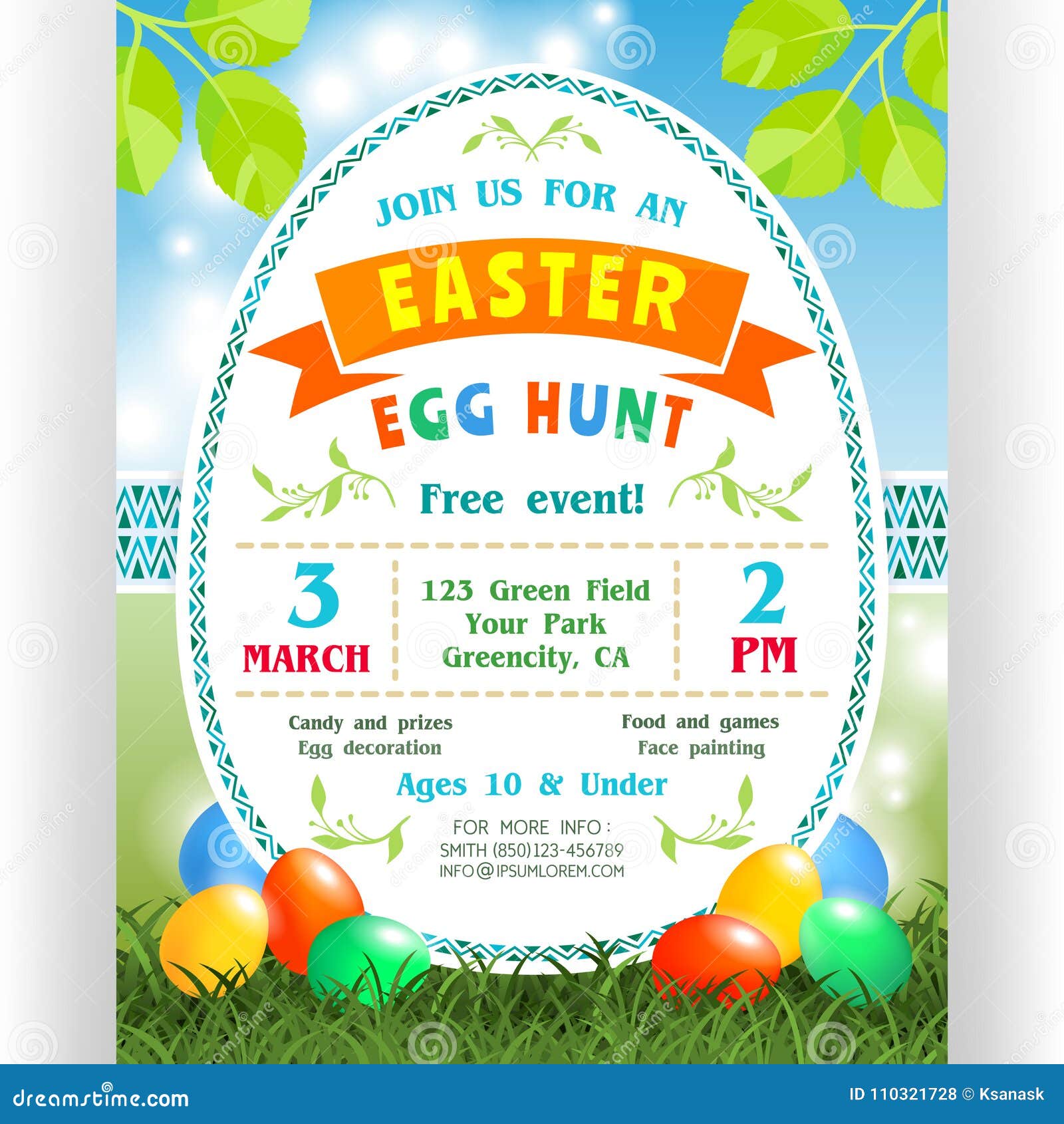 Easter Egg Hunt Announcing Poster Template With Colorful Eggs At Green Lawn And Stock Vector Illustration Of Easter April Easter Egg Hunt Announcing Poster Template With Colorful Eggs At Green Lawn And Stock Vector Illustration Of Easter April