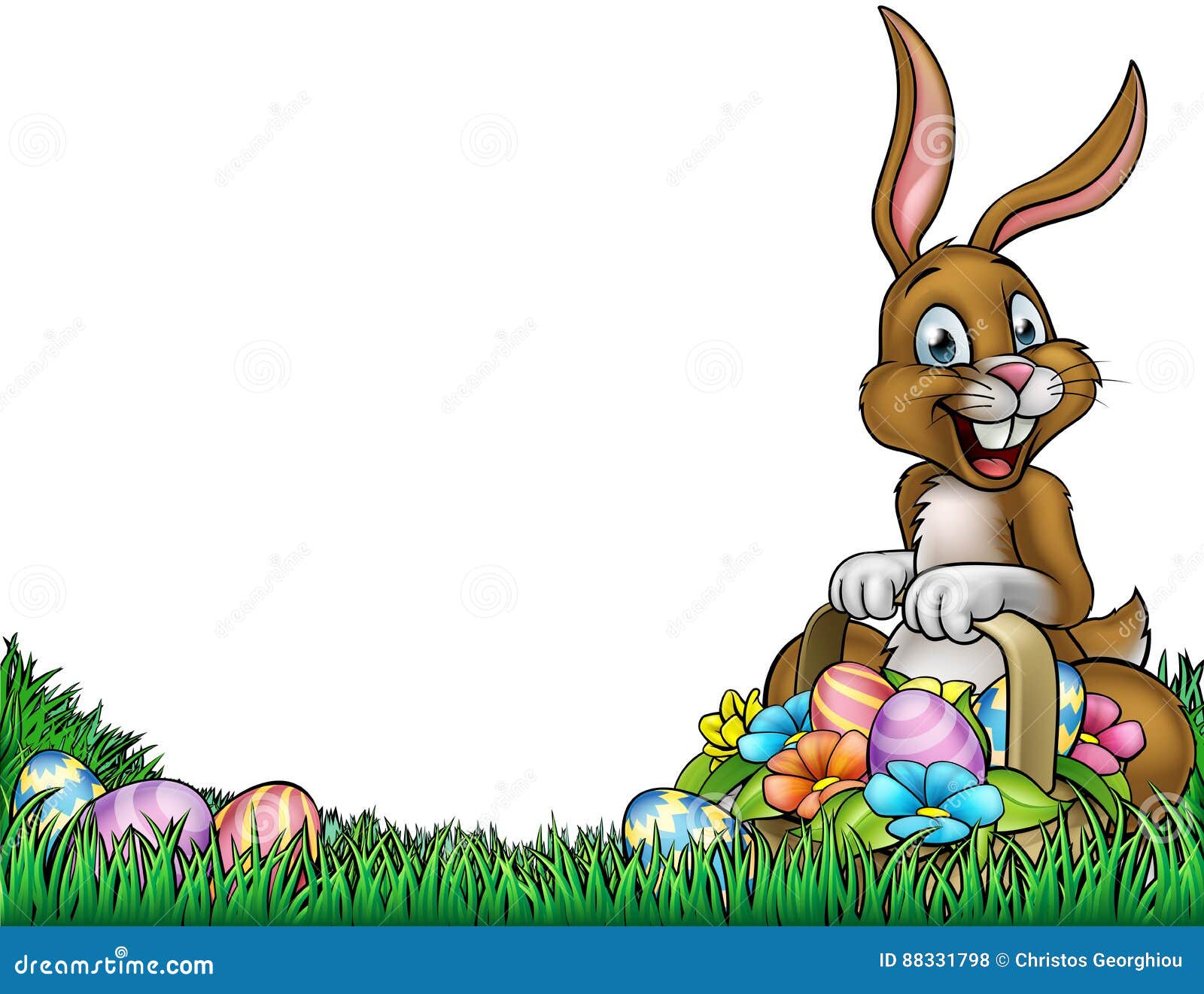 Easter Egg Hunt Bunny Background Stock Vector Illustration Of Back Ground 1798