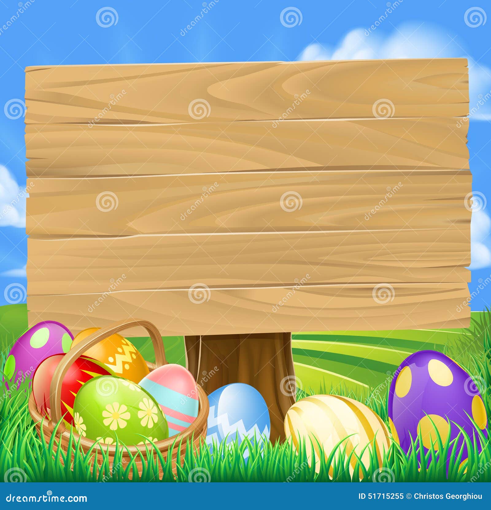 Easter Egg Hunt Cartoon stock vector. Illustration of eater - 51715255